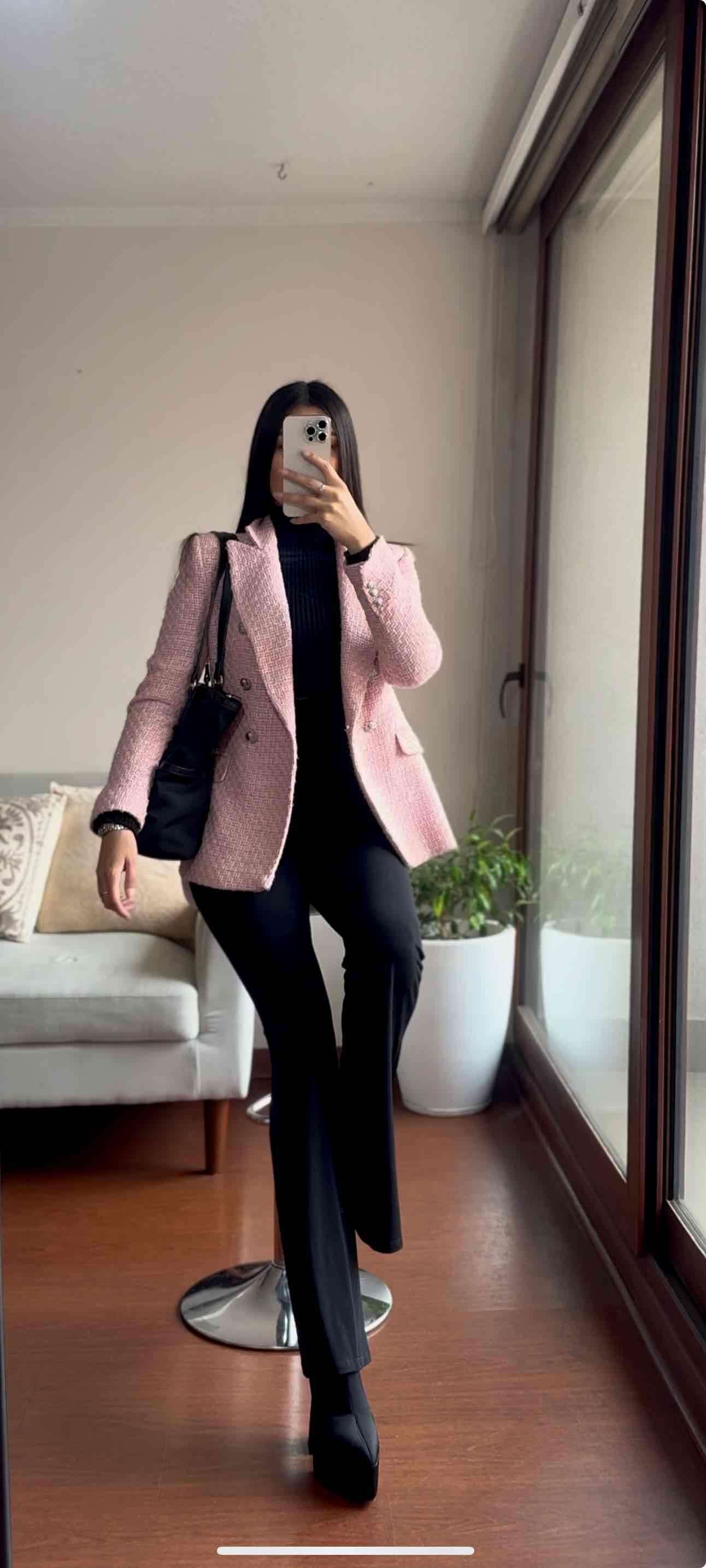 Blazer rosa elegante mujer - miniatura 1