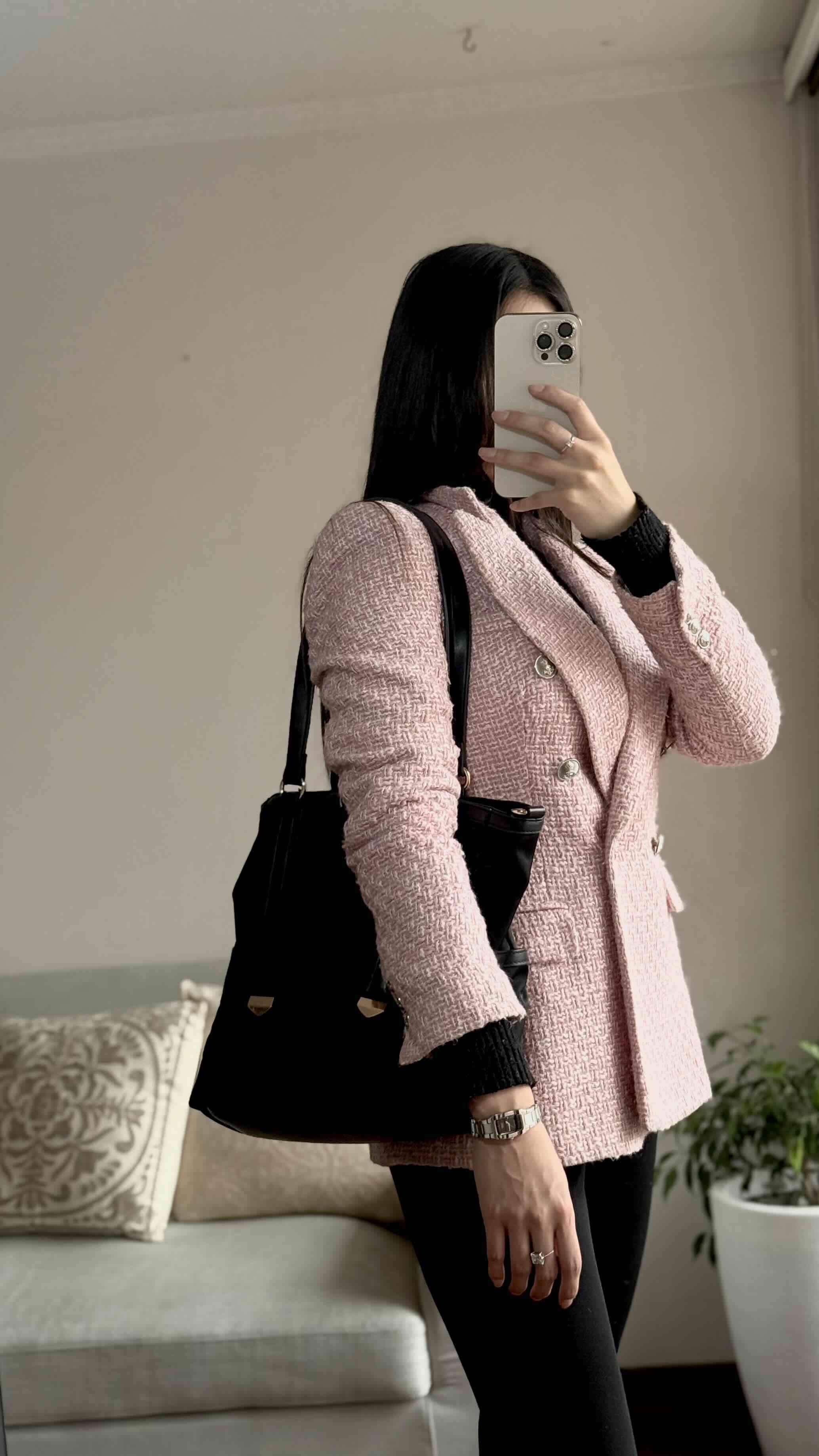 Blazer rosa elegante mujer - miniatura 3