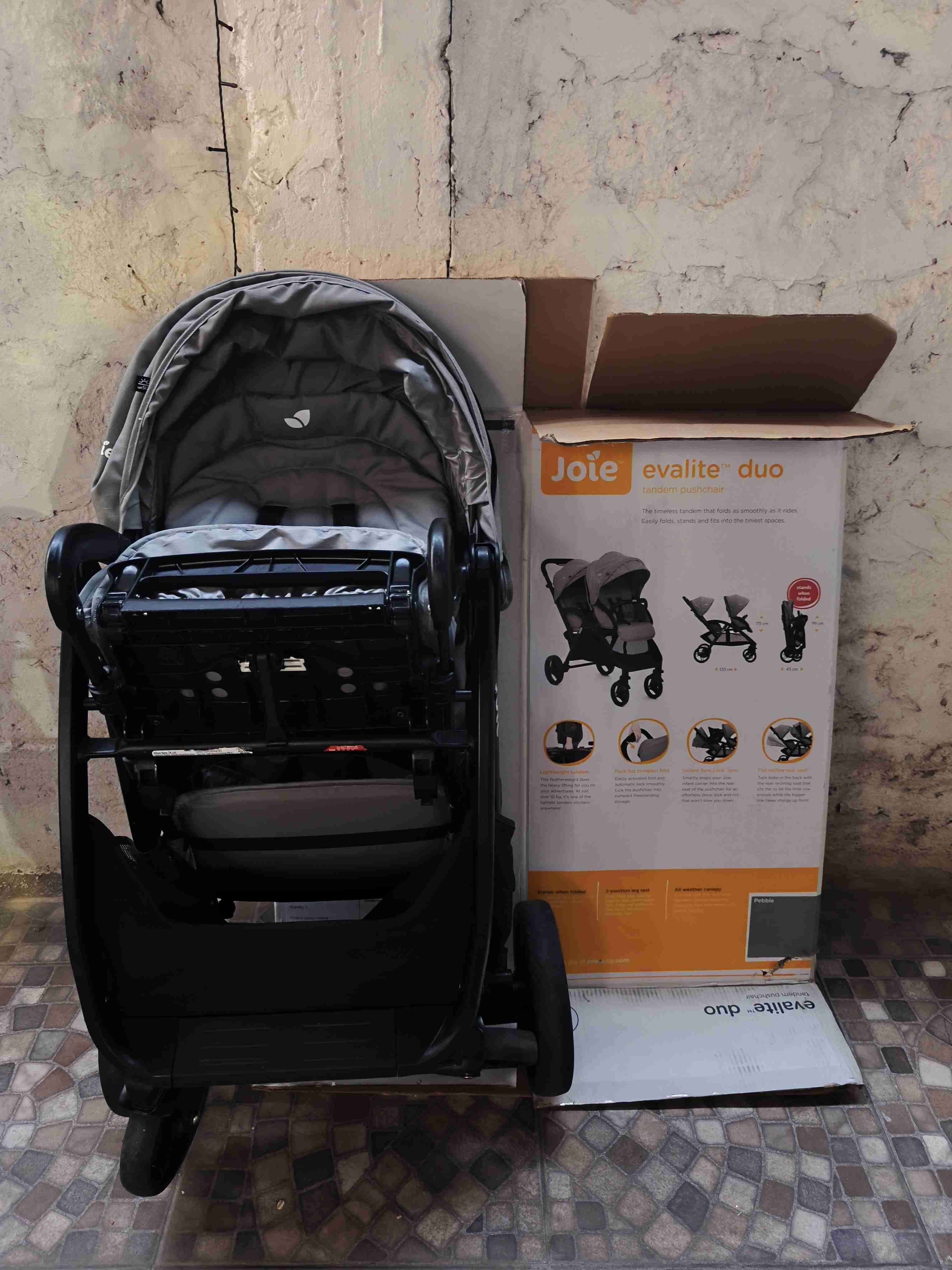 Coche doble Joie gris - 5