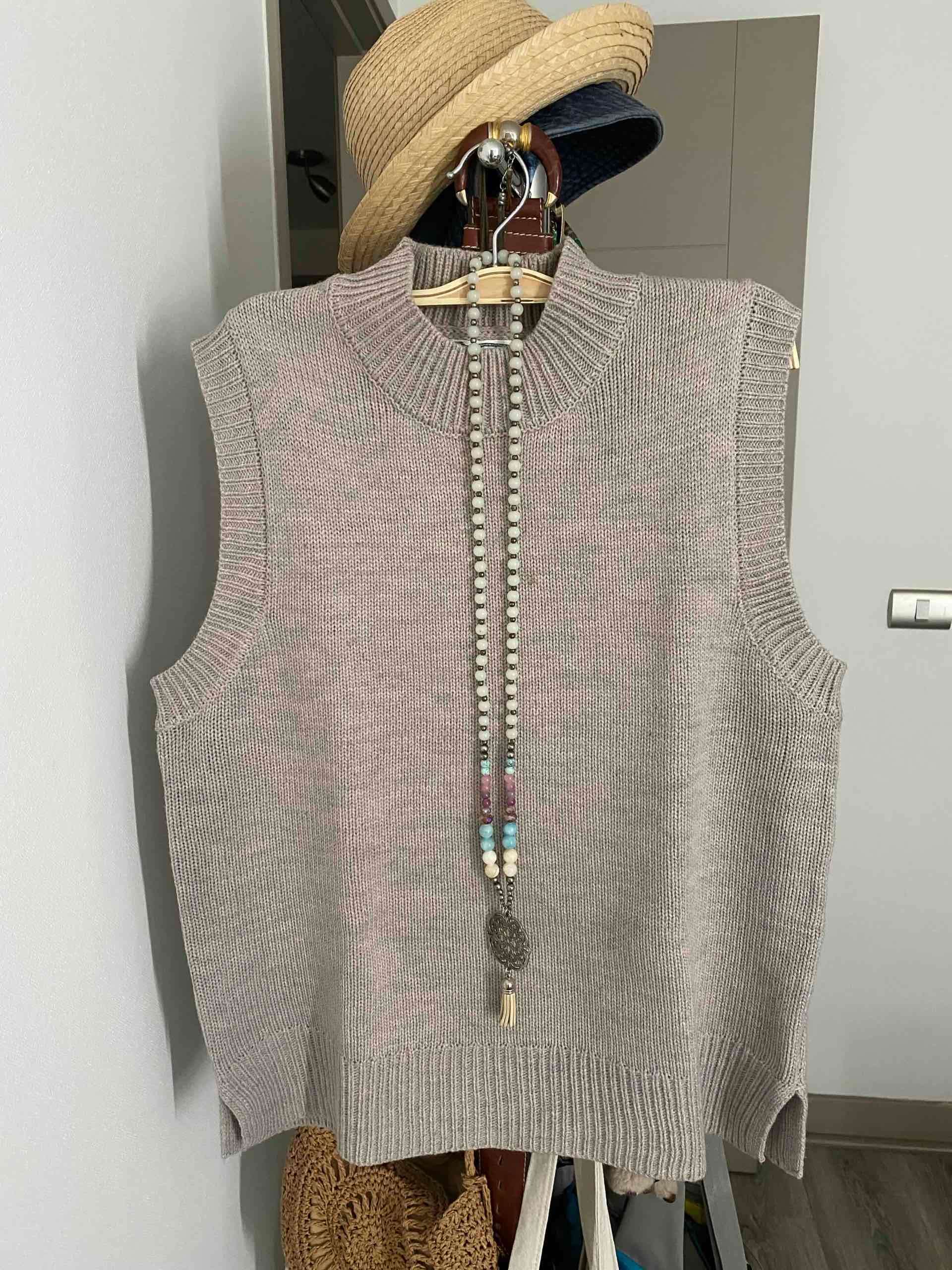 Sweater de punto gris - miniatura 3