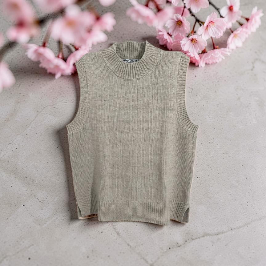 Sweater de punto gris - miniatura 4