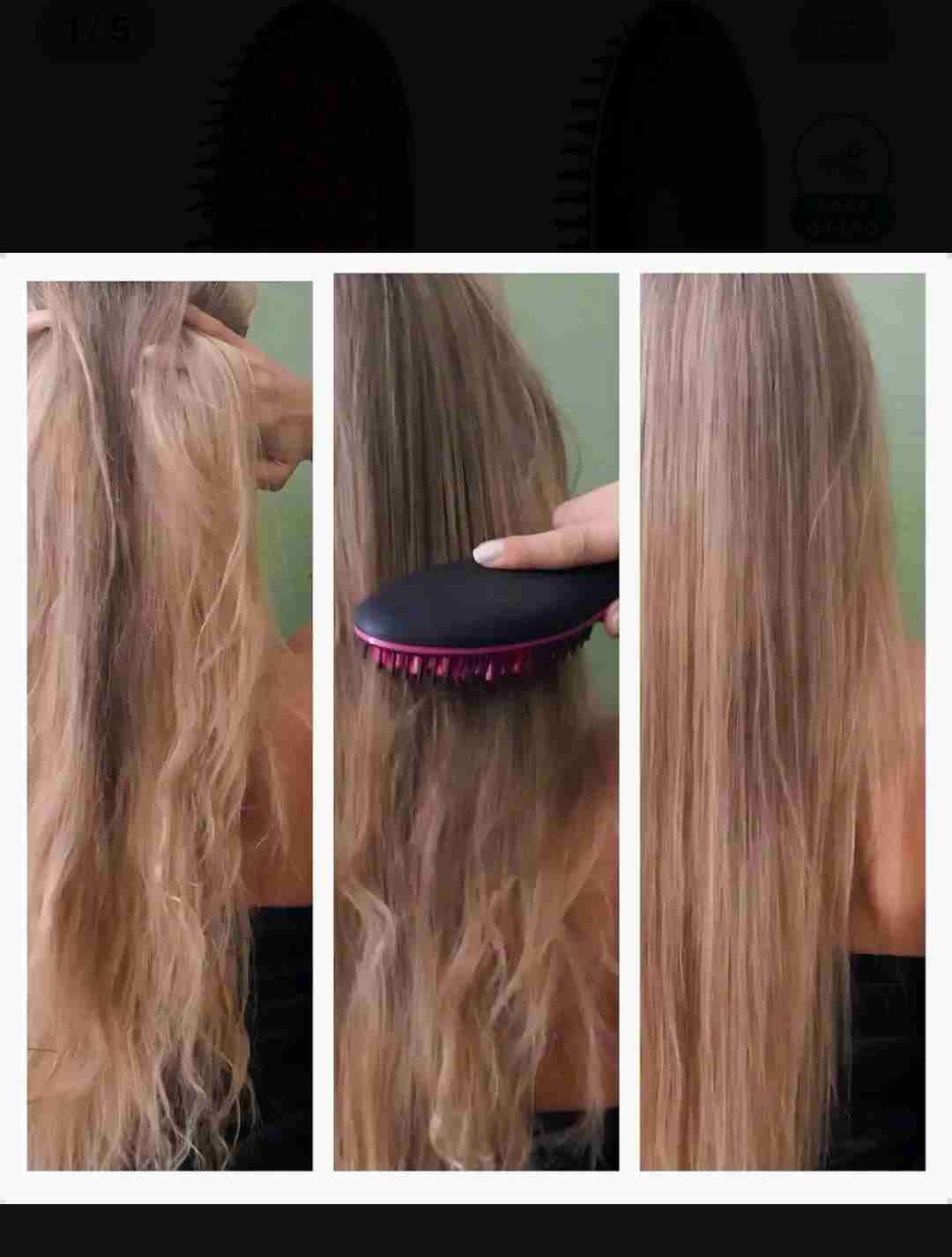 Cepillo alisador eléctrico negro - miniatura 3