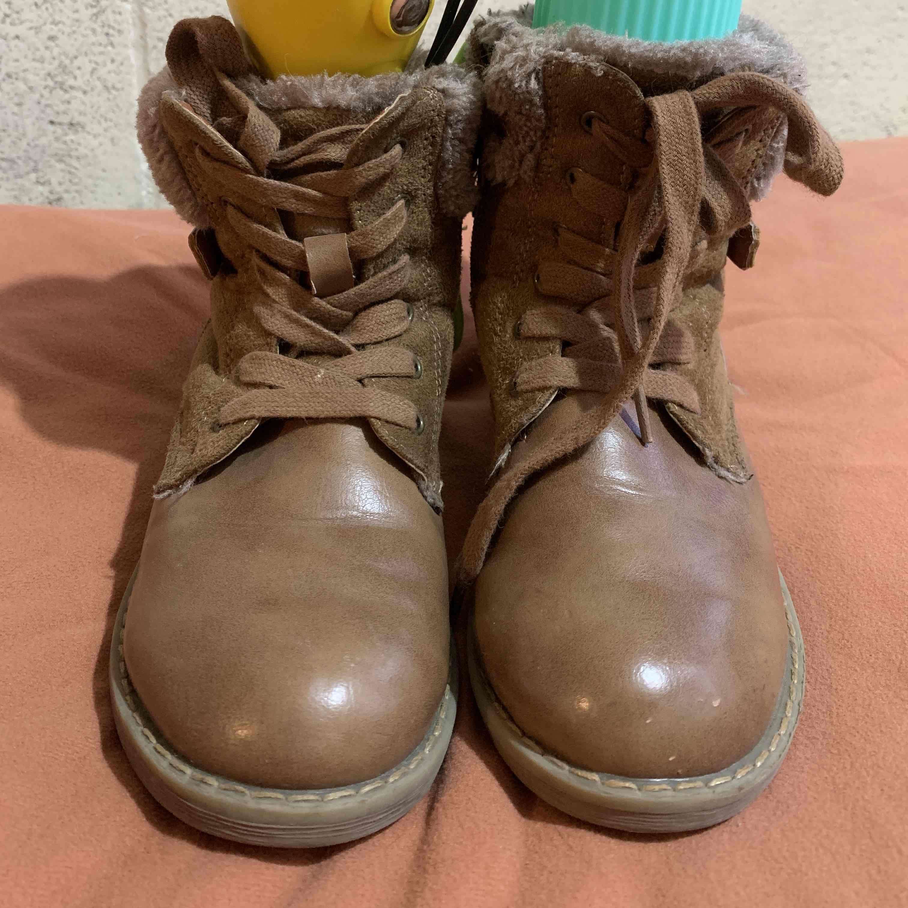 Botines de cuero marrón - 1