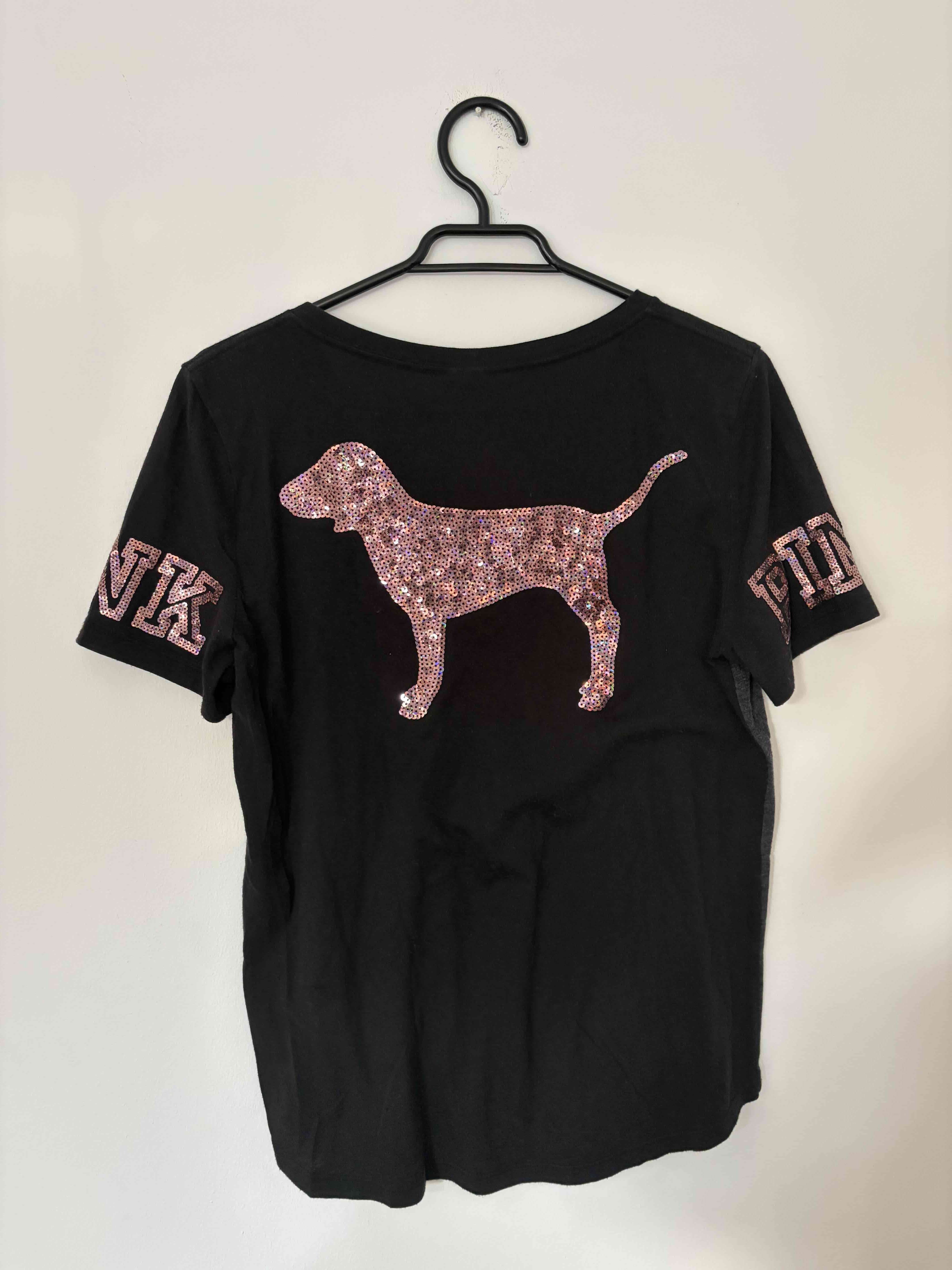Polera Pink negra con logo rosa - miniatura 2