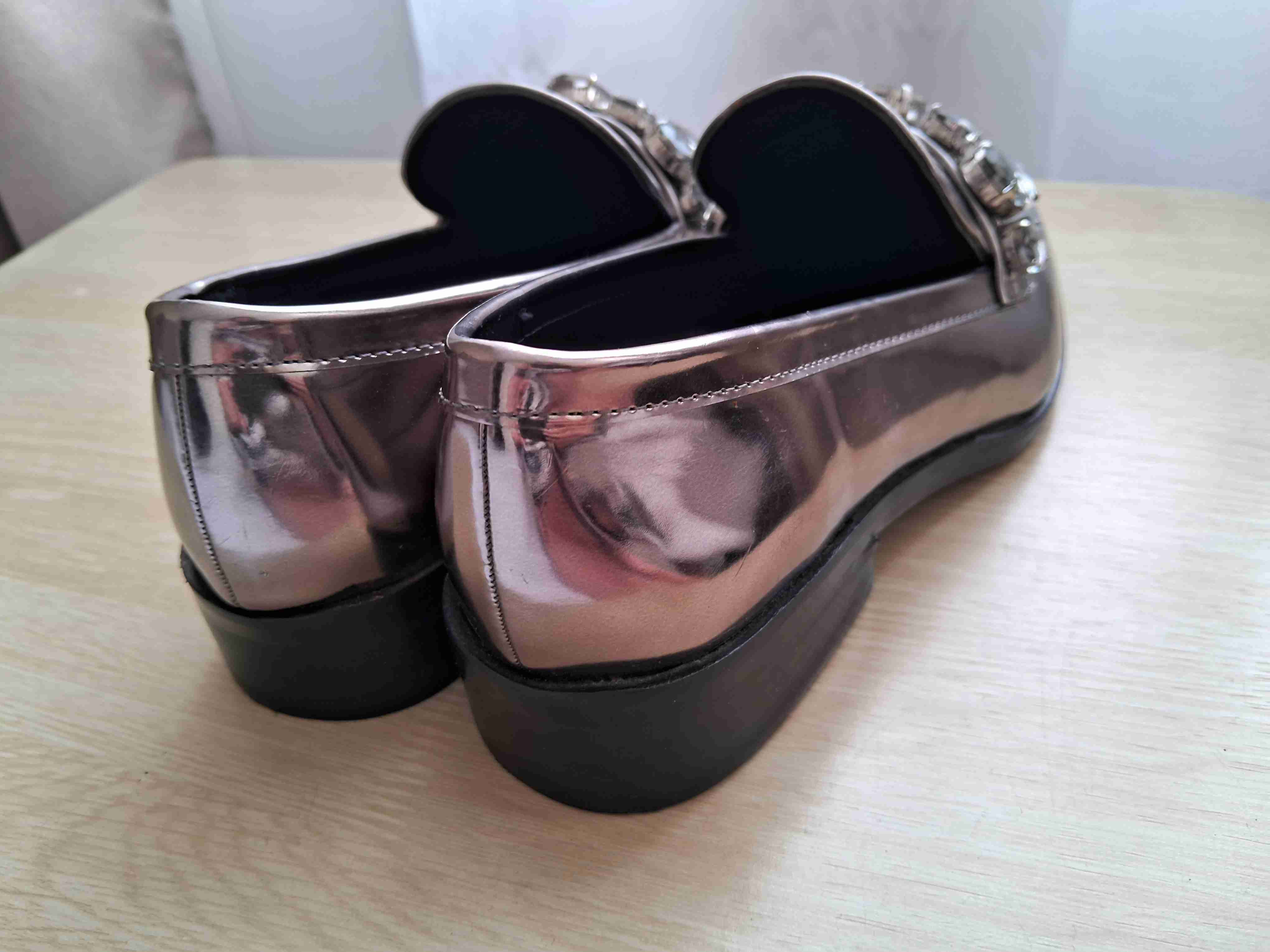 Zapatos plateados con apliques Zara - miniatura 2