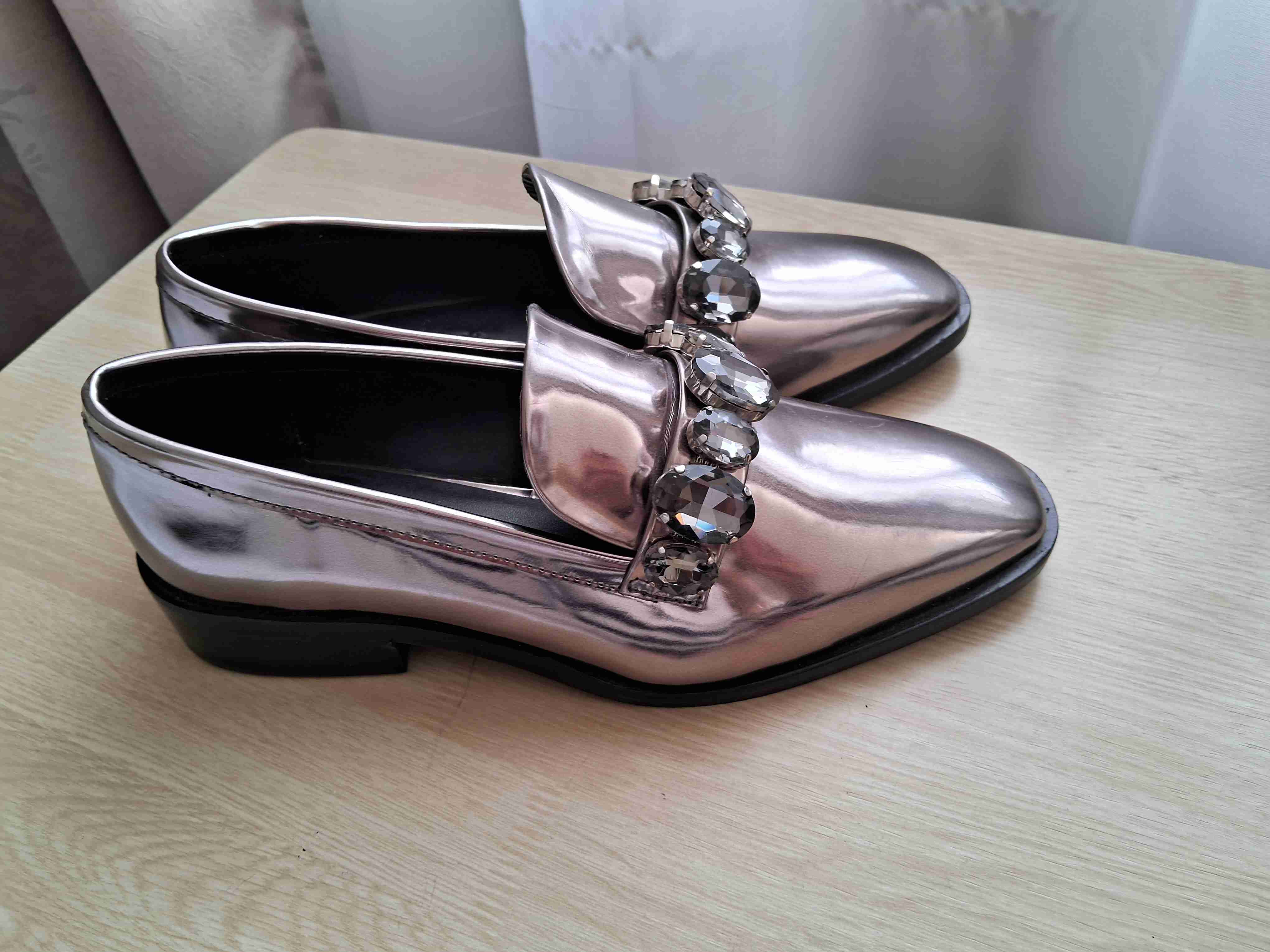 Zapatos plateados con apliques Zara - miniatura 3