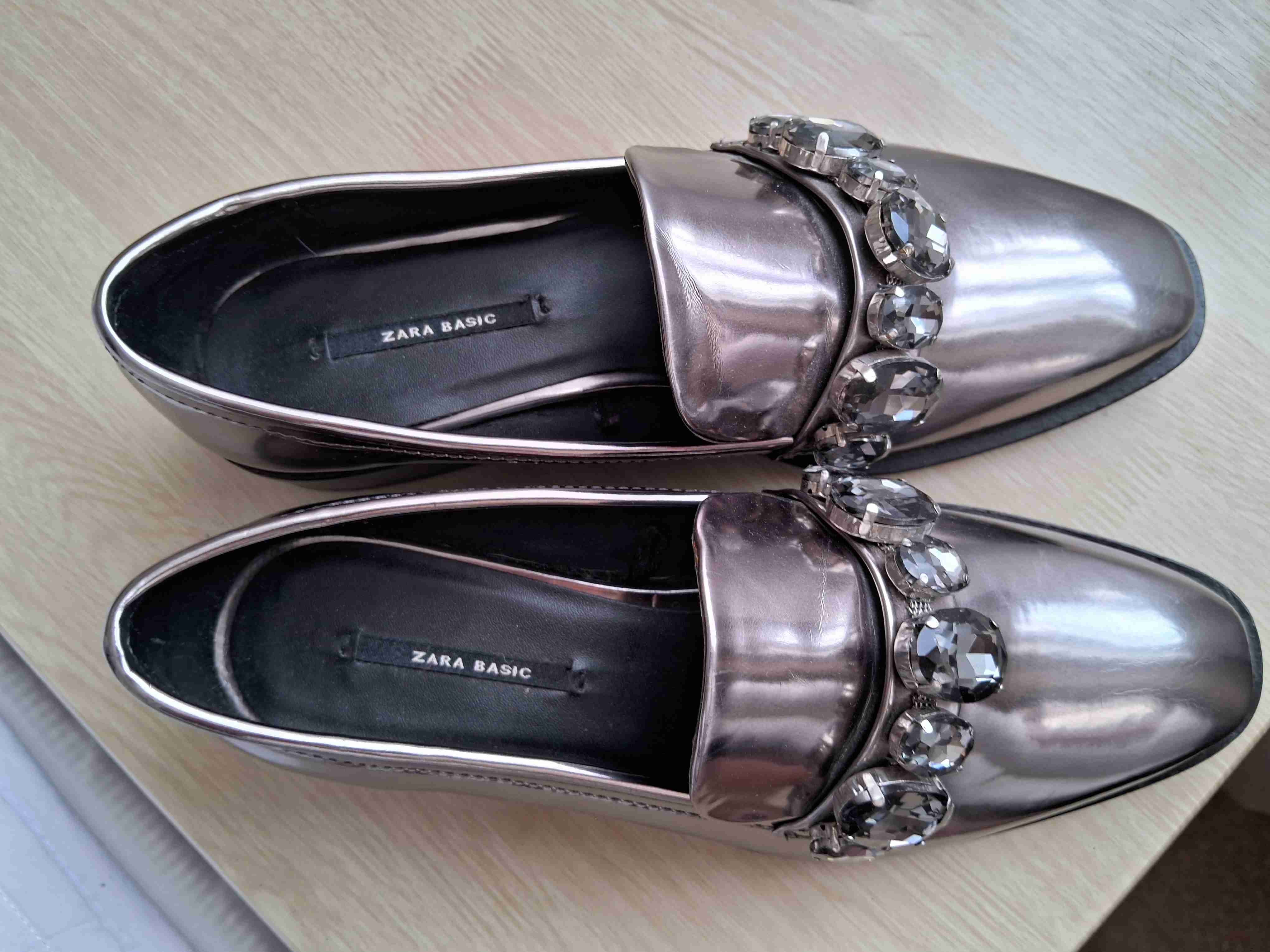 Zapatos plateados con apliques Zara - miniatura 4