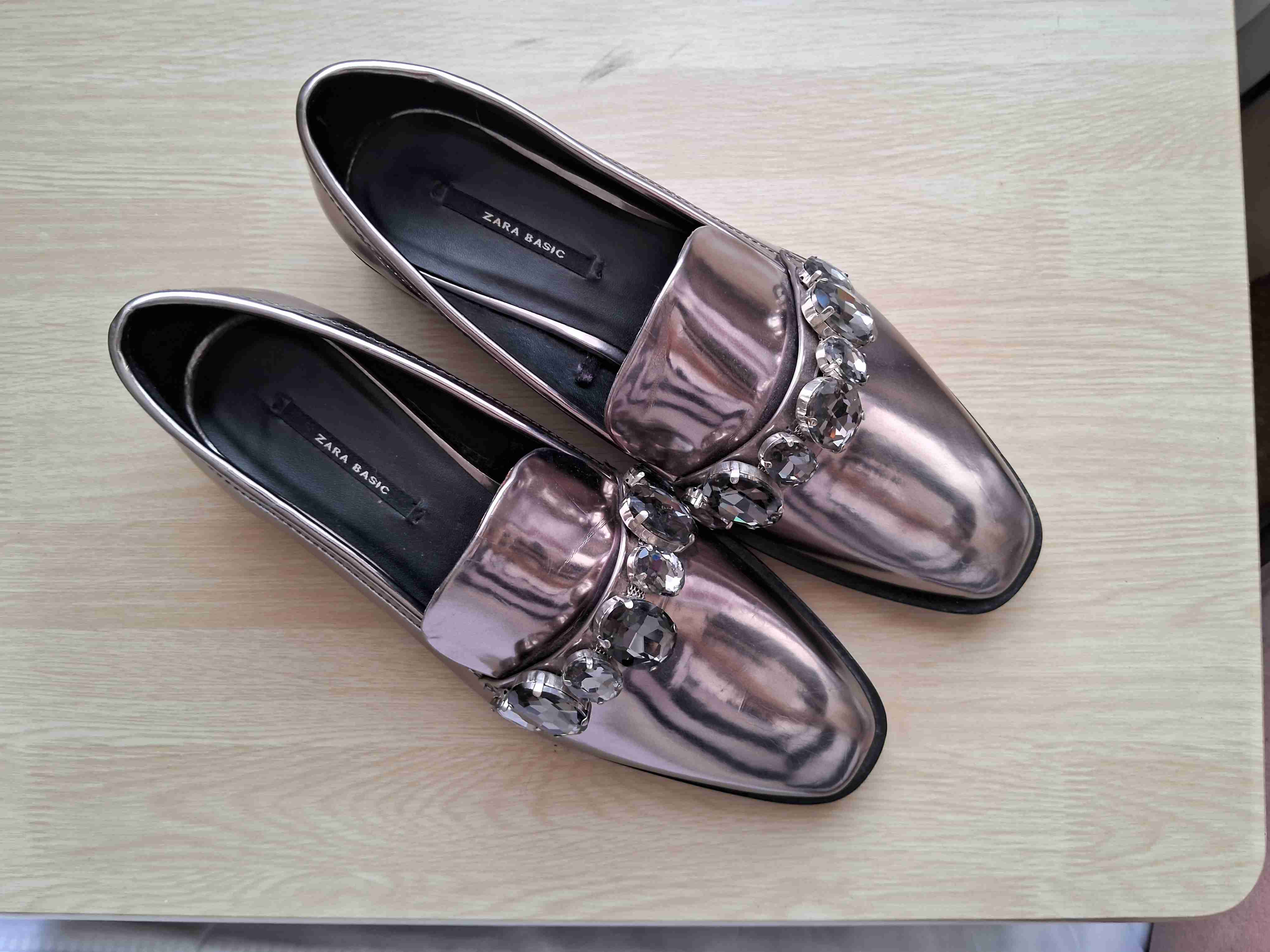 Zapatos plateados con apliques Zara - miniatura 5