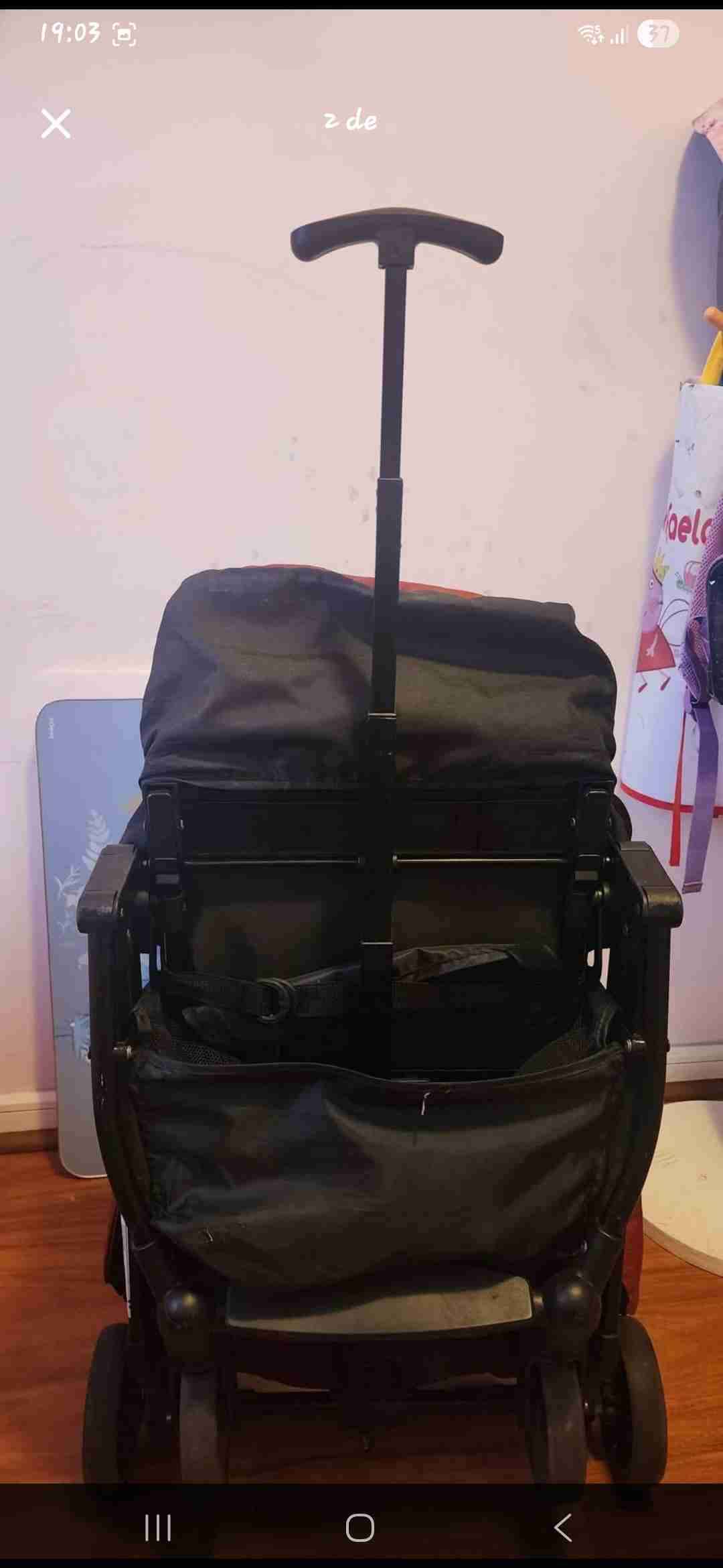 Coche de paseo rojo plegable Infanti - miniatura 5