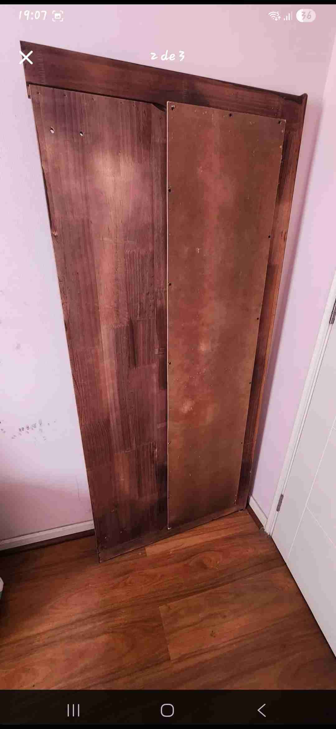 Cabecero de cama madera oscura 2 plazas - miniatura 2