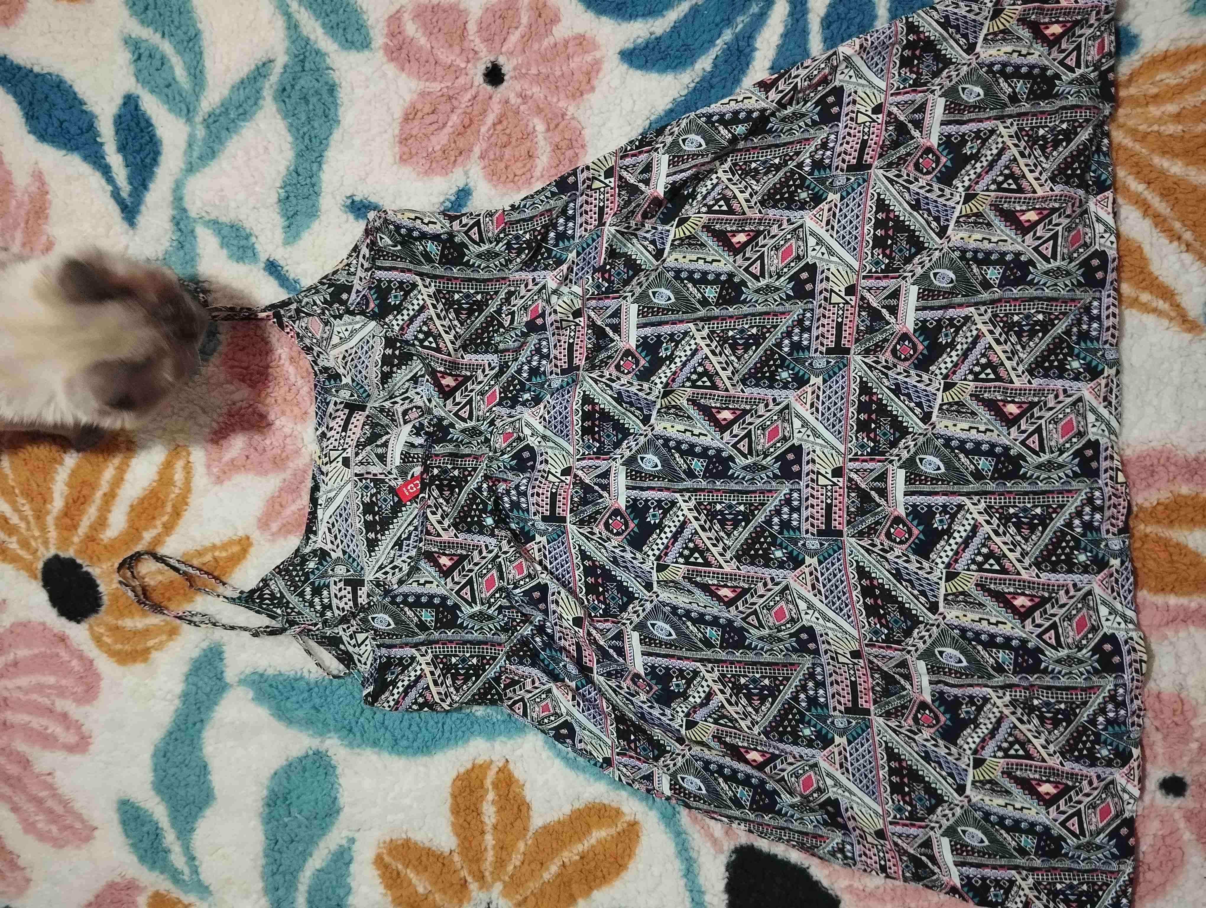Vestido estampado tirantes - miniatura 4