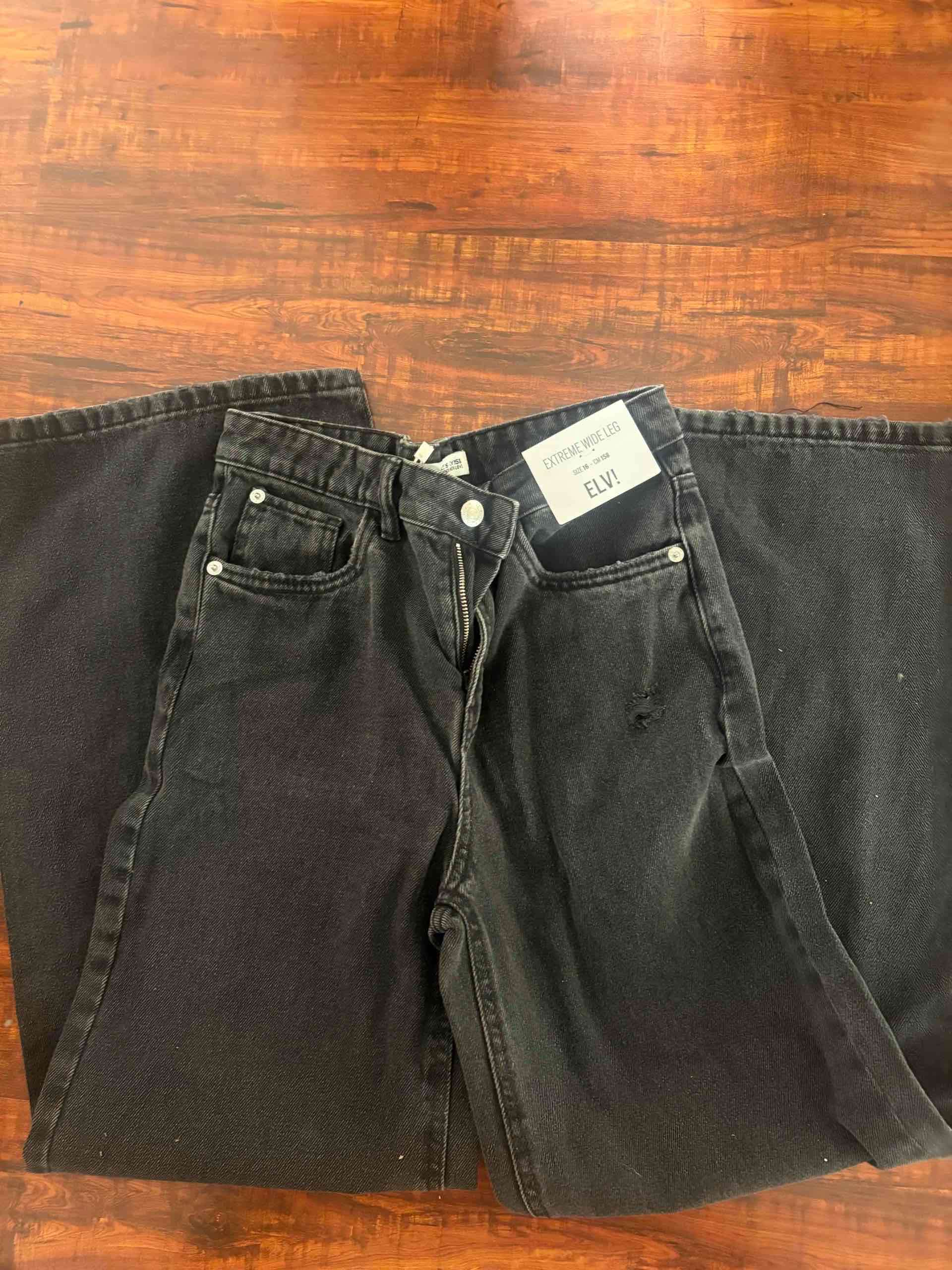 Jeans anchos negros para niña - miniatura 3