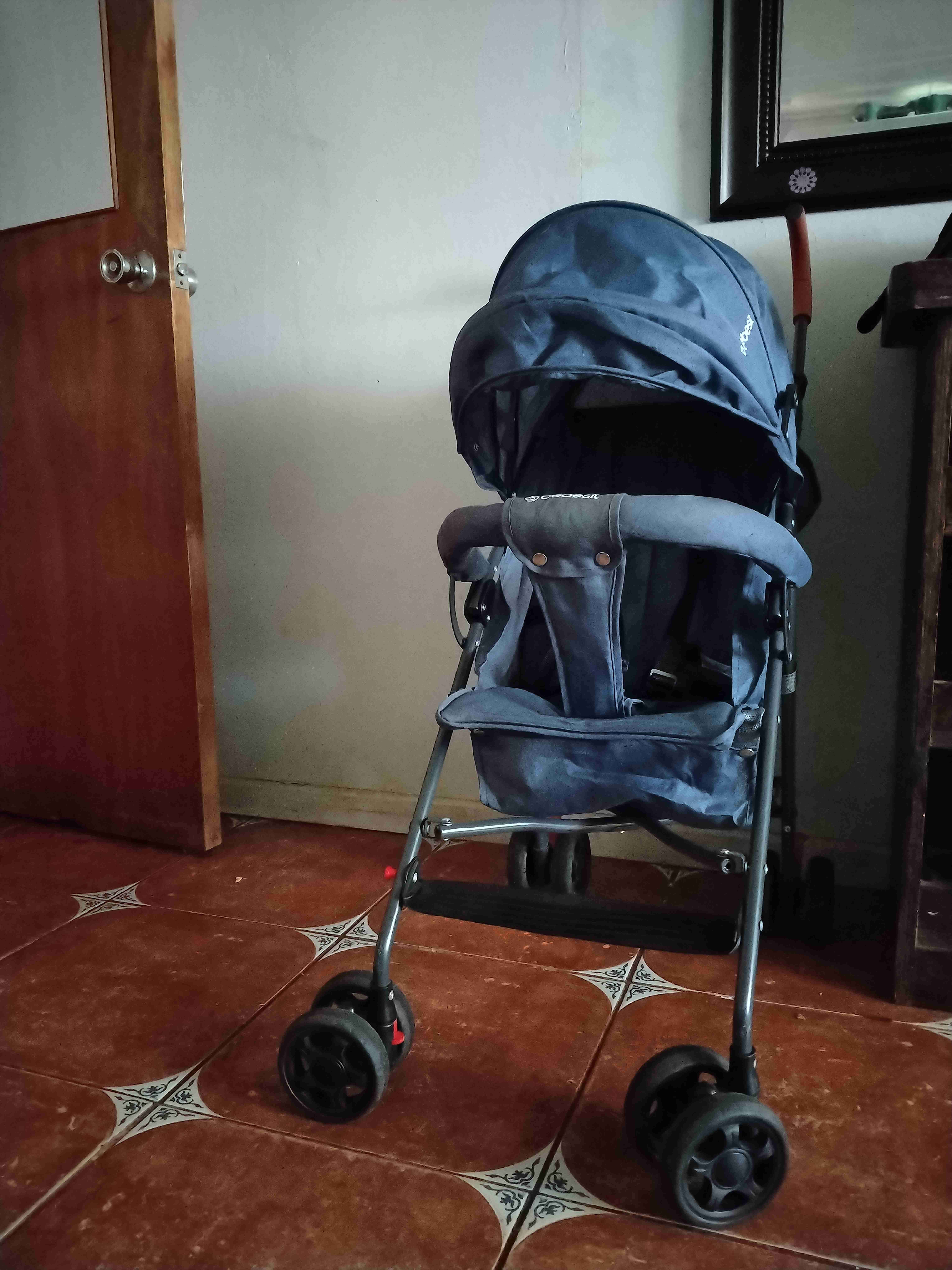 Coche de bebé plegable azul - 4