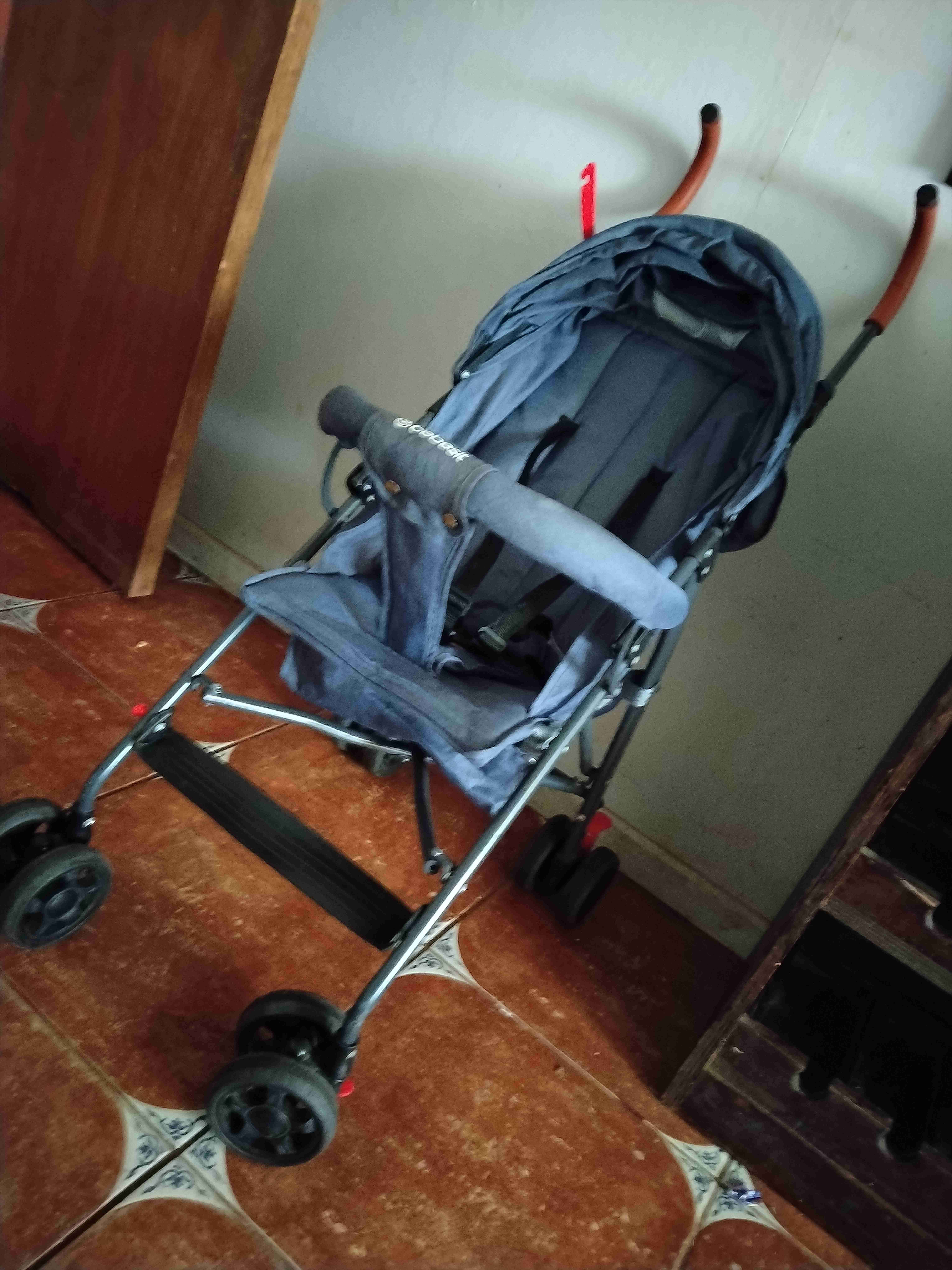 Coche de bebé plegable azul - 5