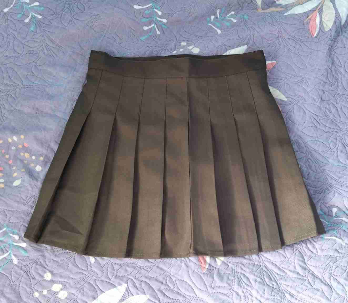 Falda tableada marrón talla M/L