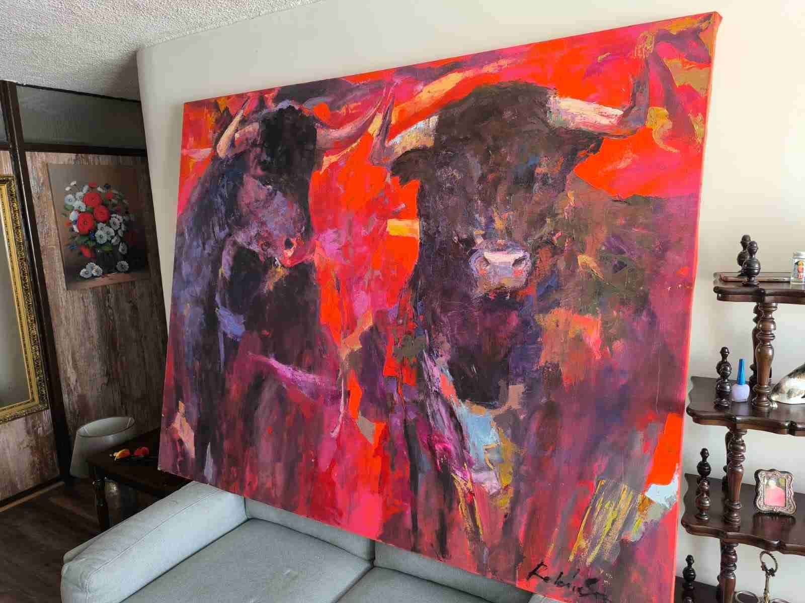 Cuadro grande de toros - miniatura 1