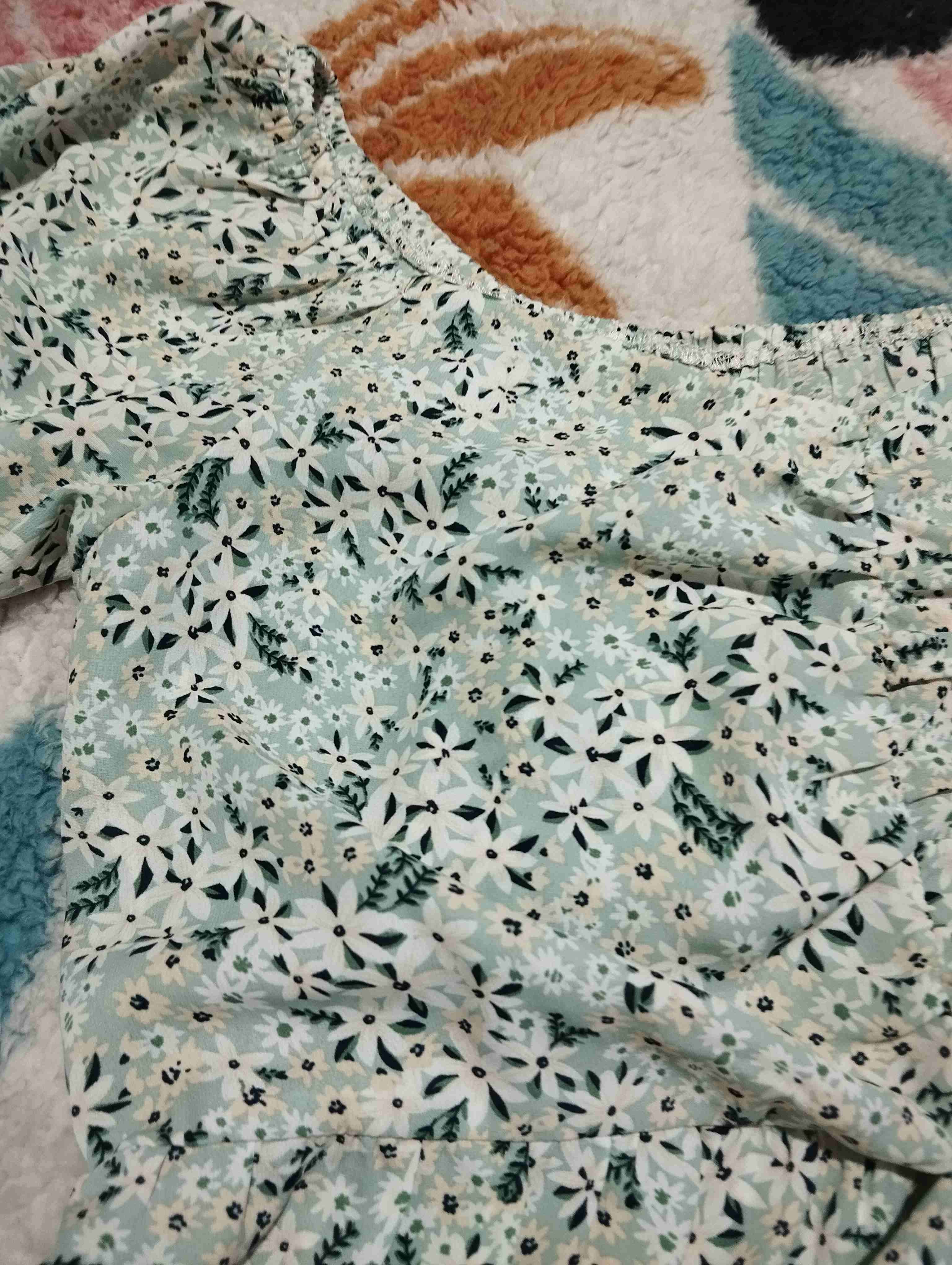 Vestido floral de mangas cortas - miniatura 4