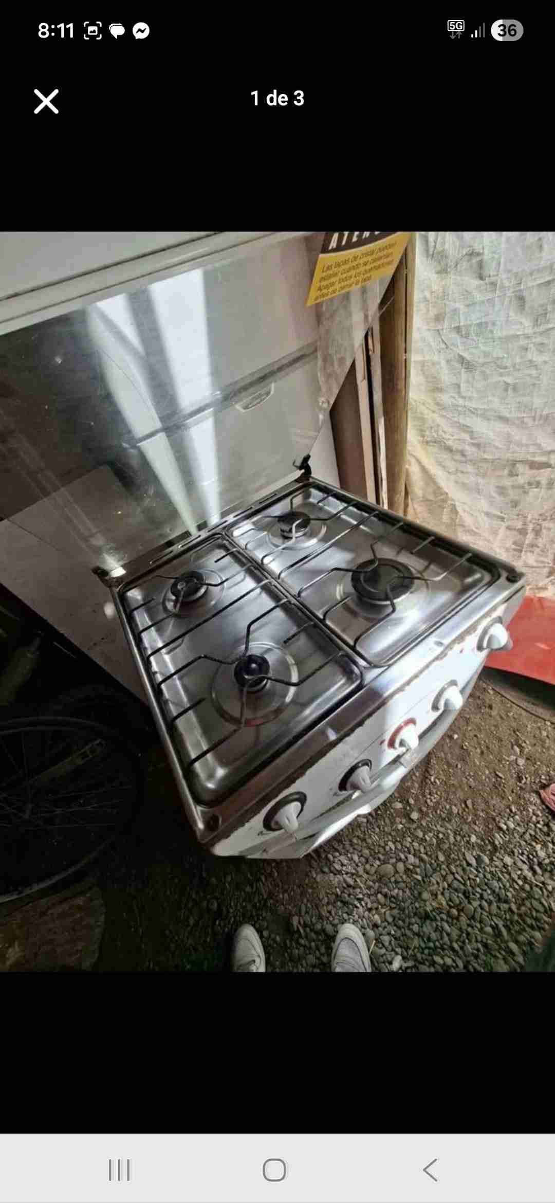 Cocina a gas de 4 quemadores - miniatura 1