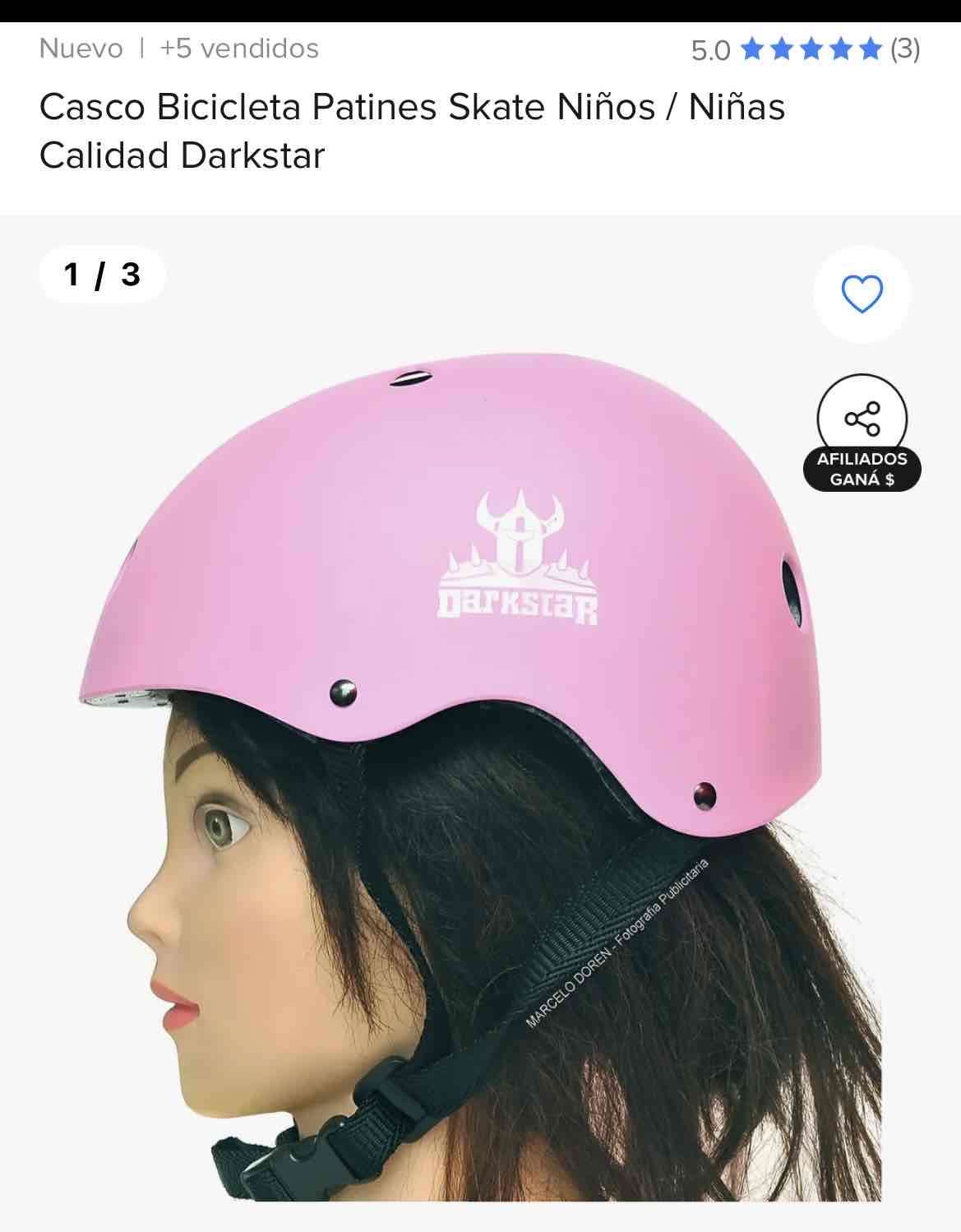 Casco infantil rosa Darkstar