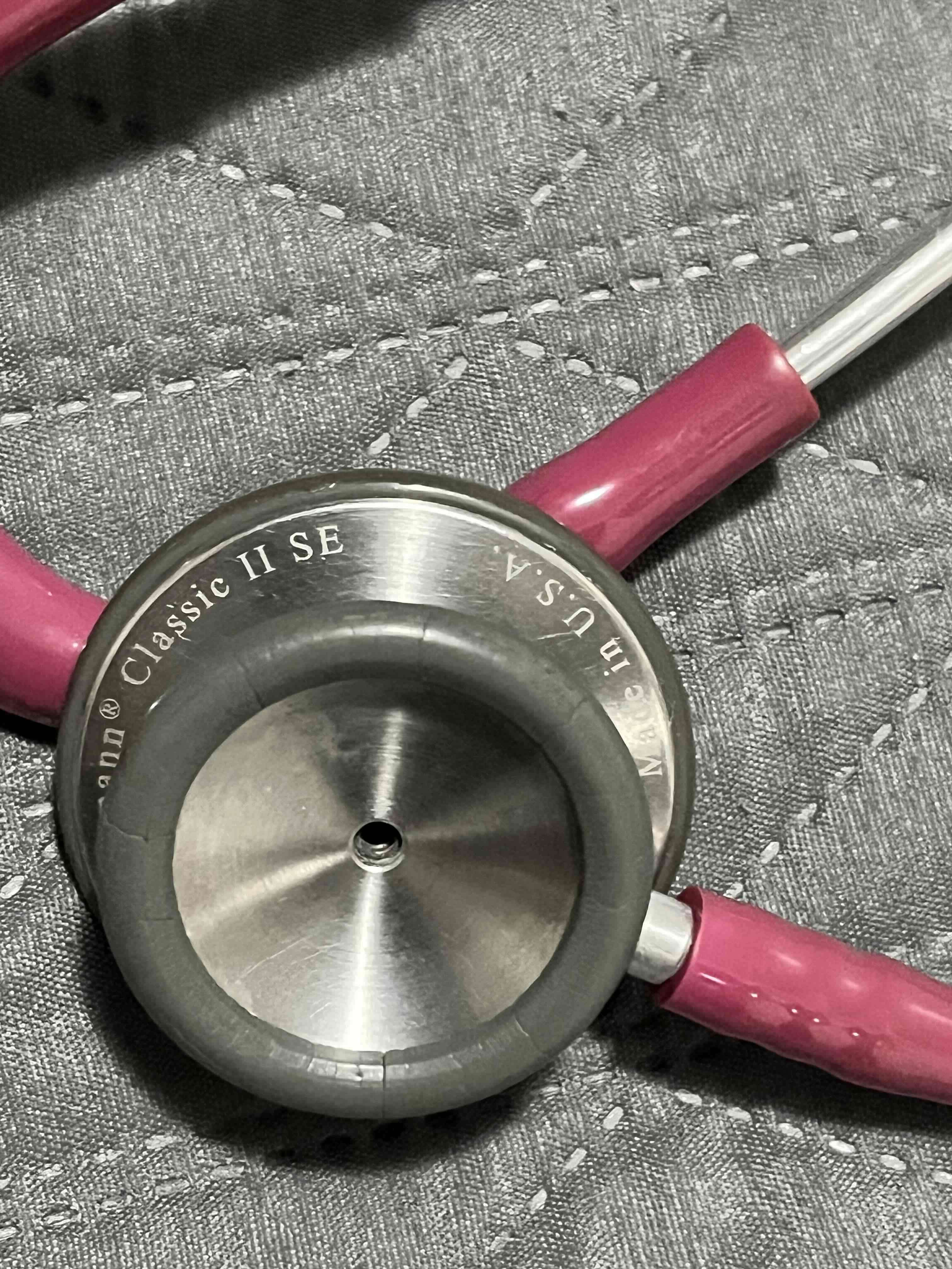 Estetoscopio rosa de doble campana - miniatura 2