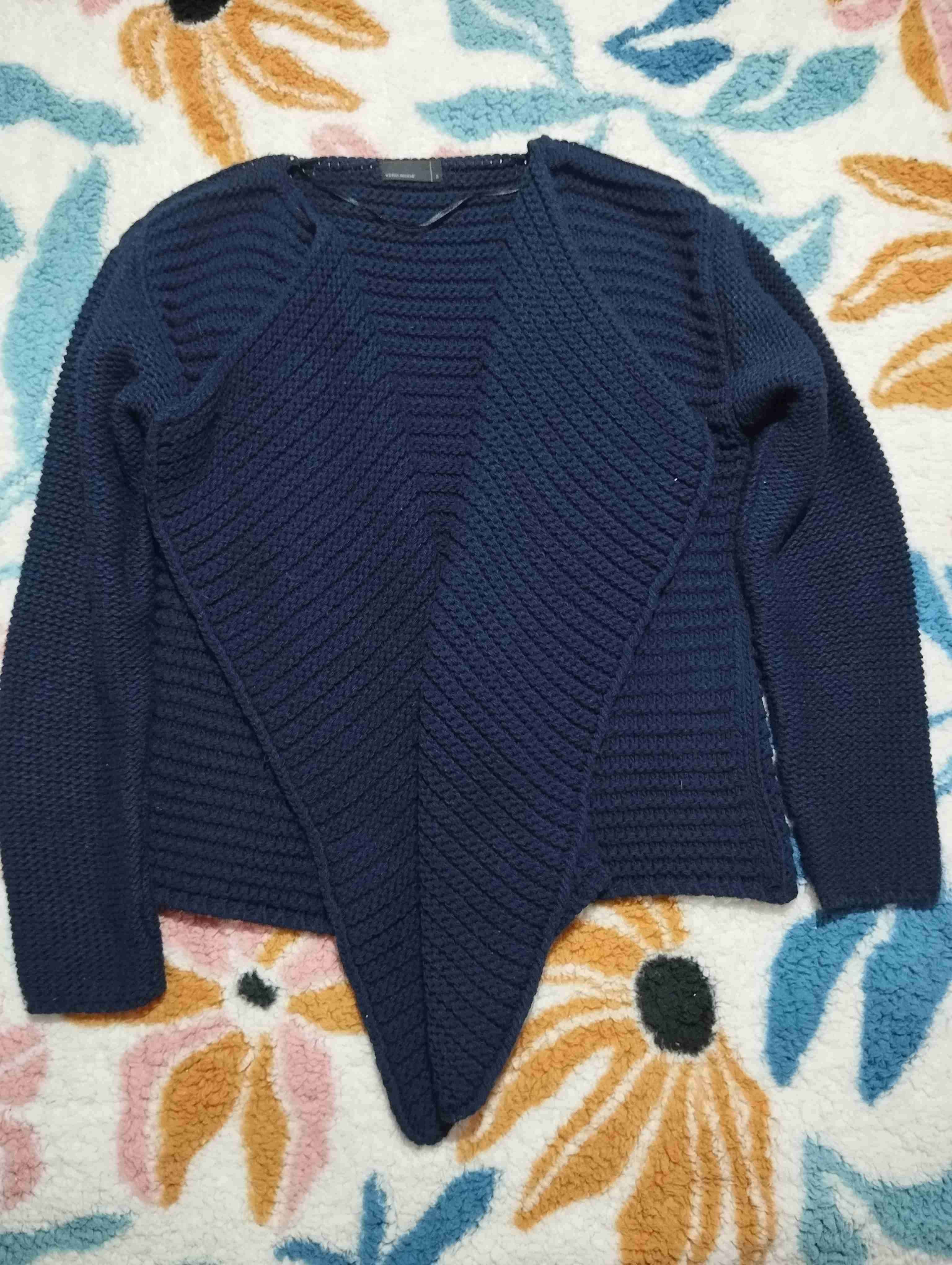 Chaqueta de punto azul oscuro - miniatura 1