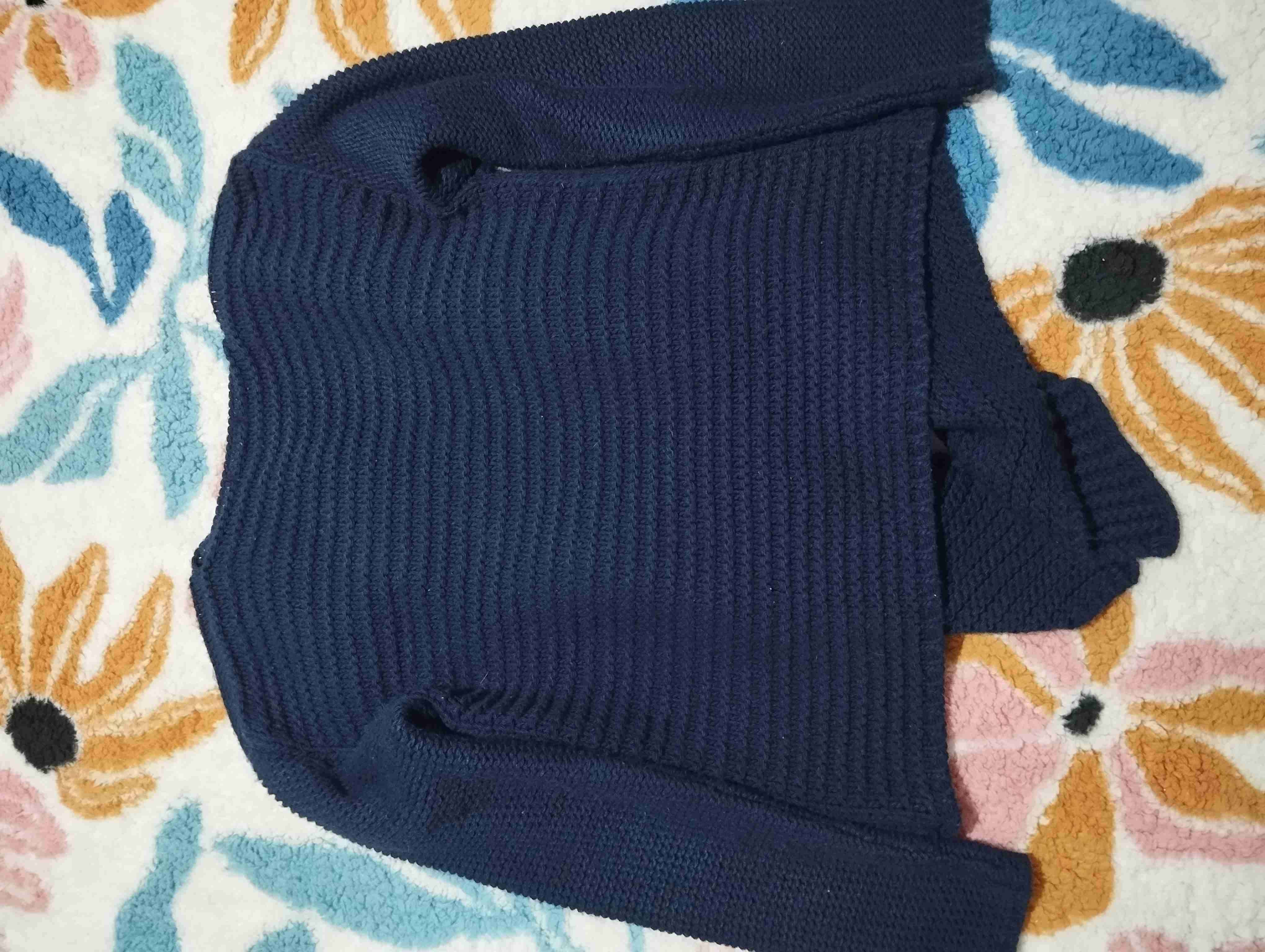 Chaqueta de punto azul oscuro - miniatura 2