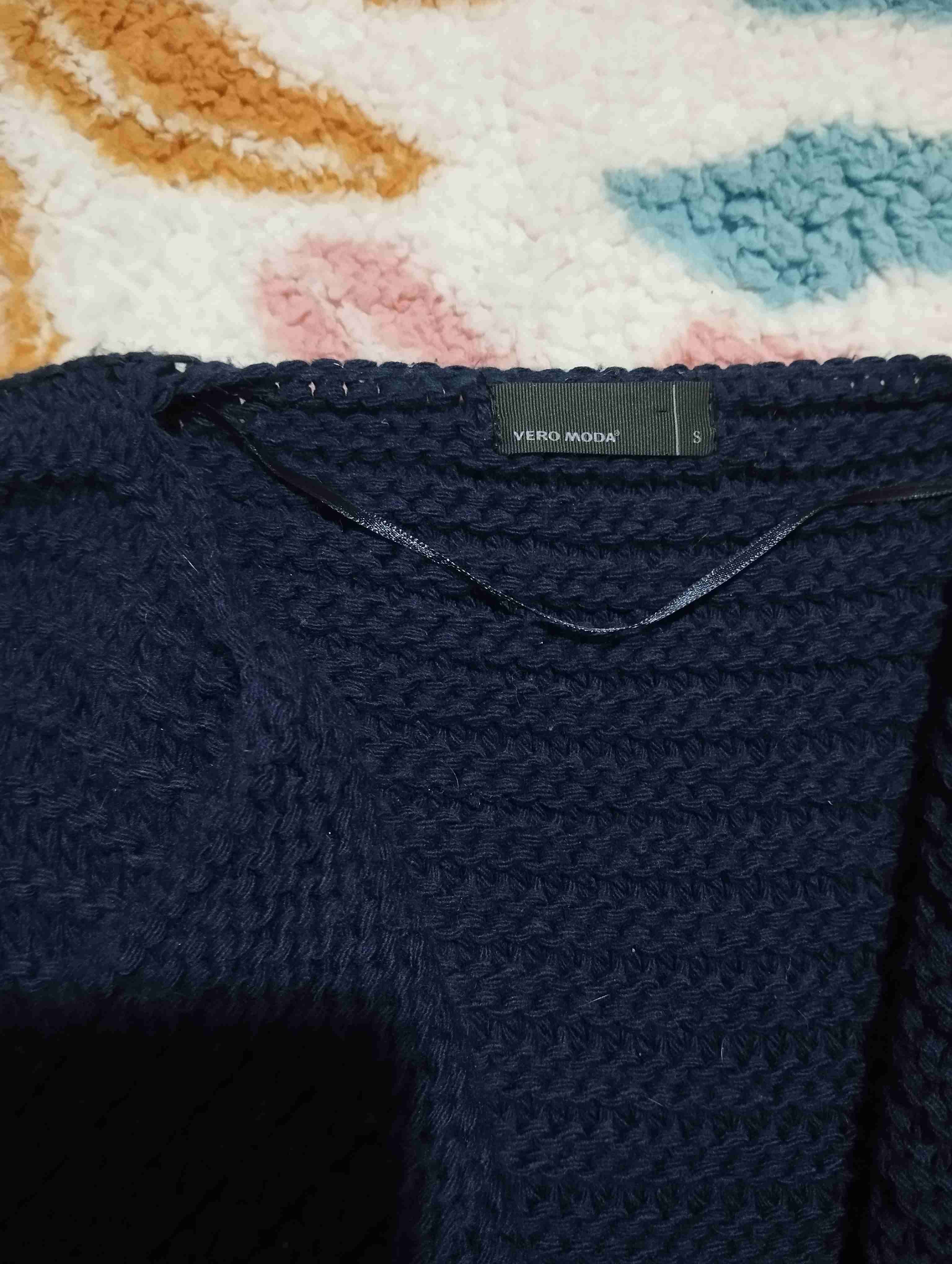 Chaqueta de punto azul oscuro - miniatura 4