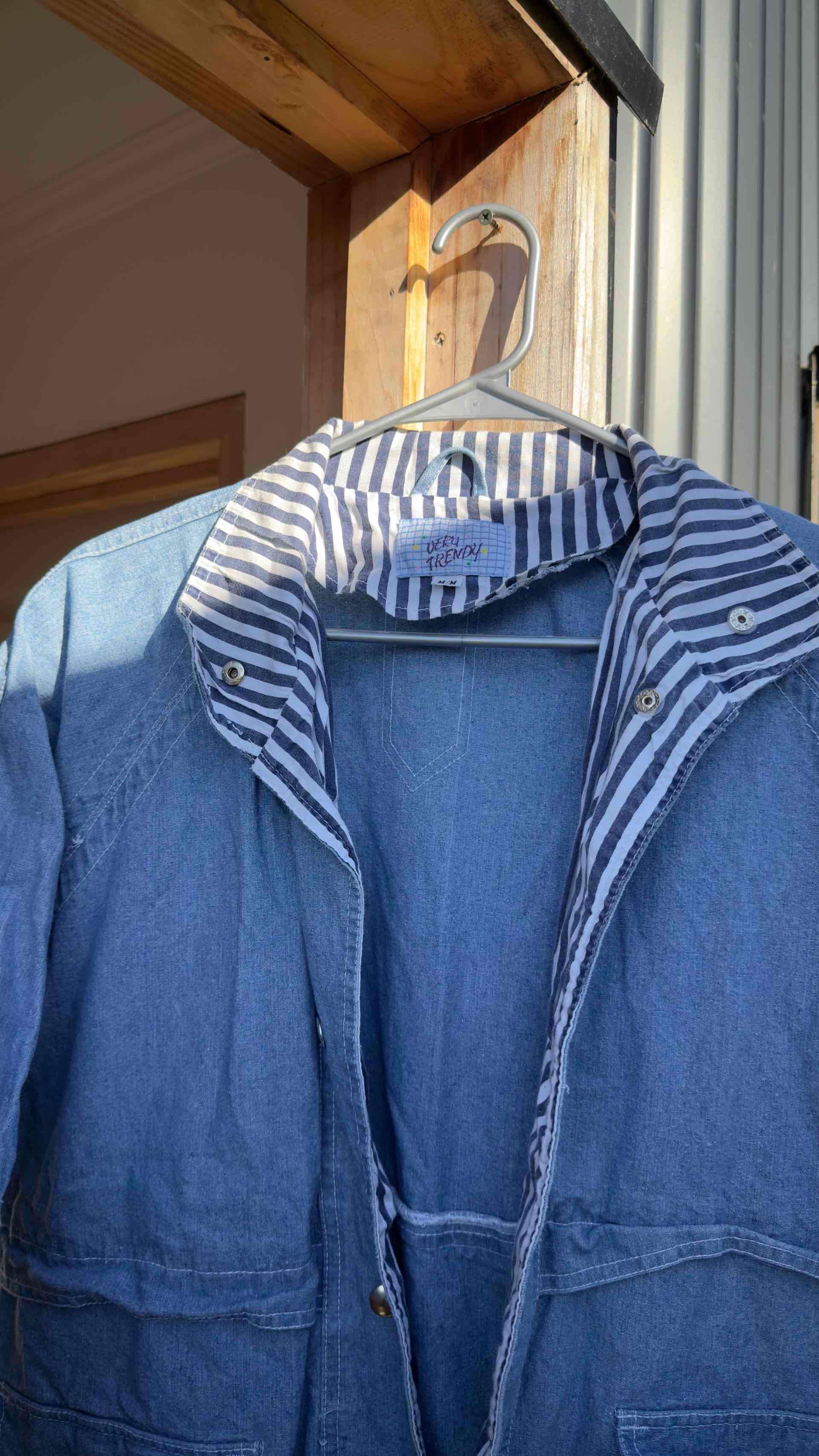 Chaqueta bomber de mezclilla azul - 2