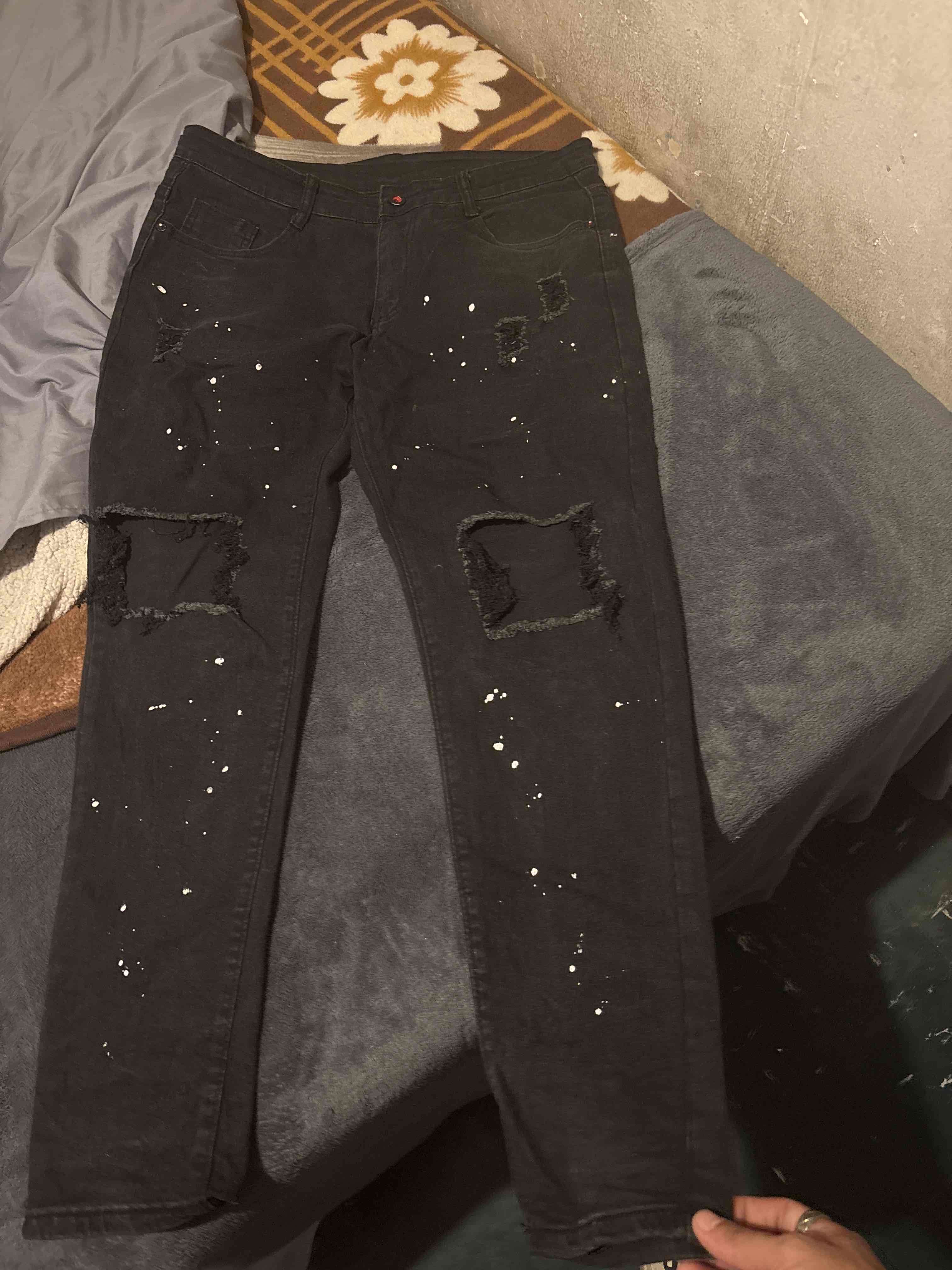 Jeans negros rasgados - 1