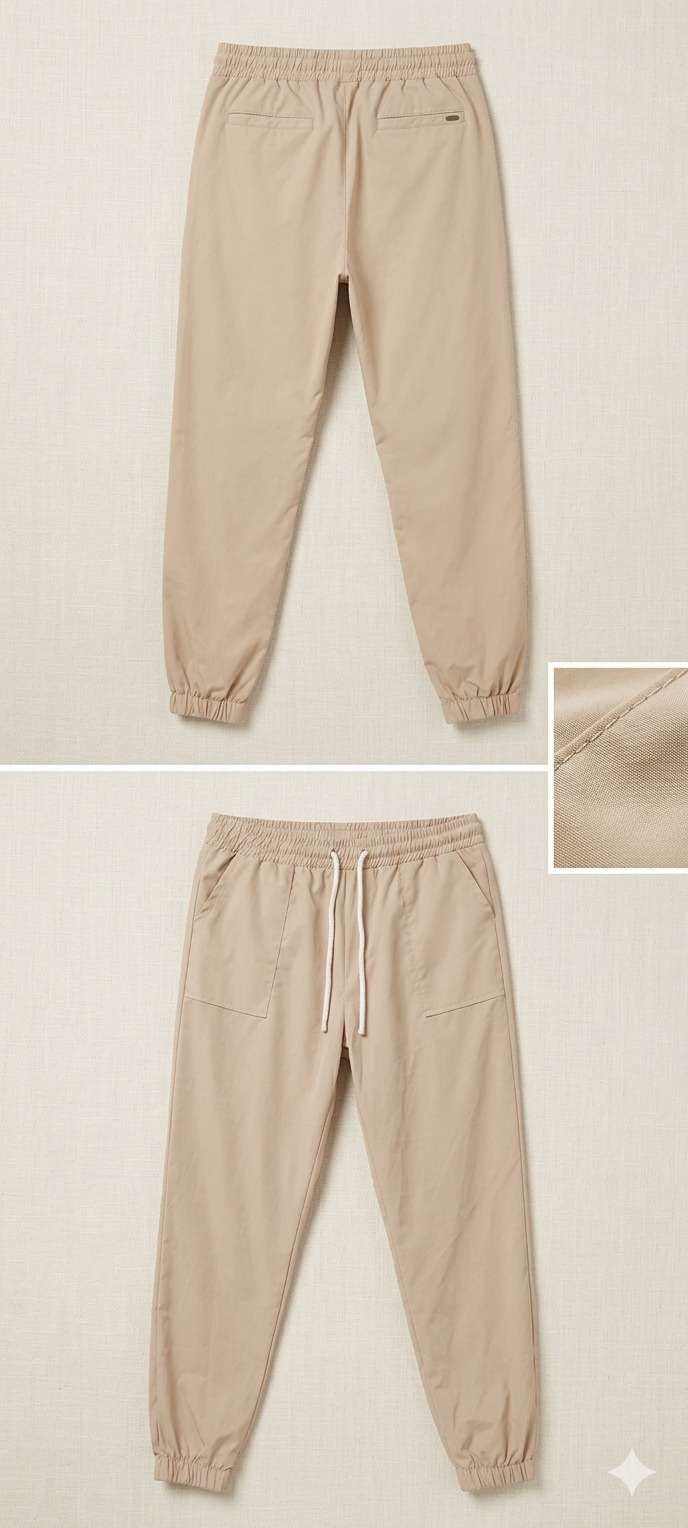 Pantalones jogger beige - miniatura 2