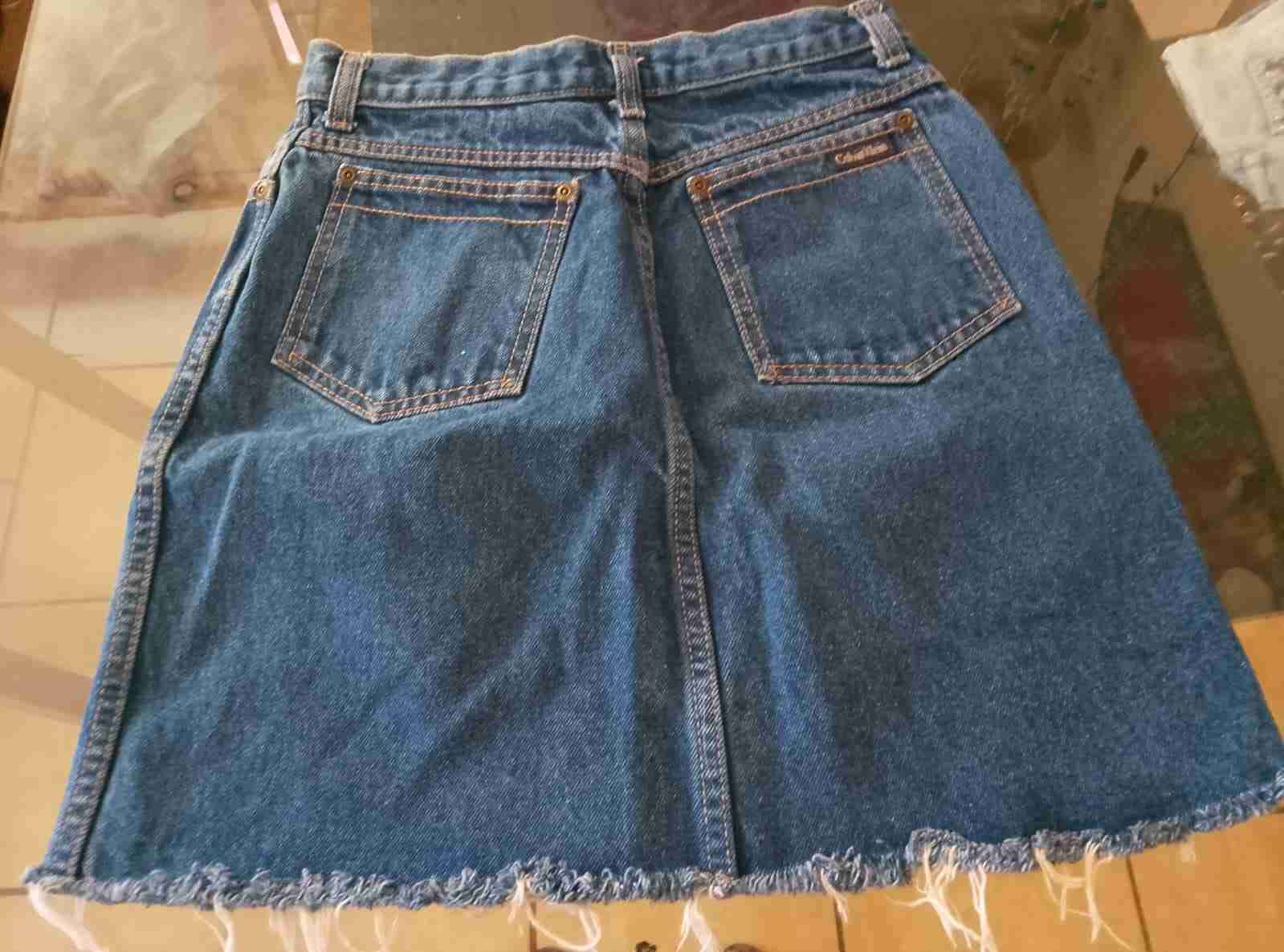 Falda denim con apliques - miniatura 3