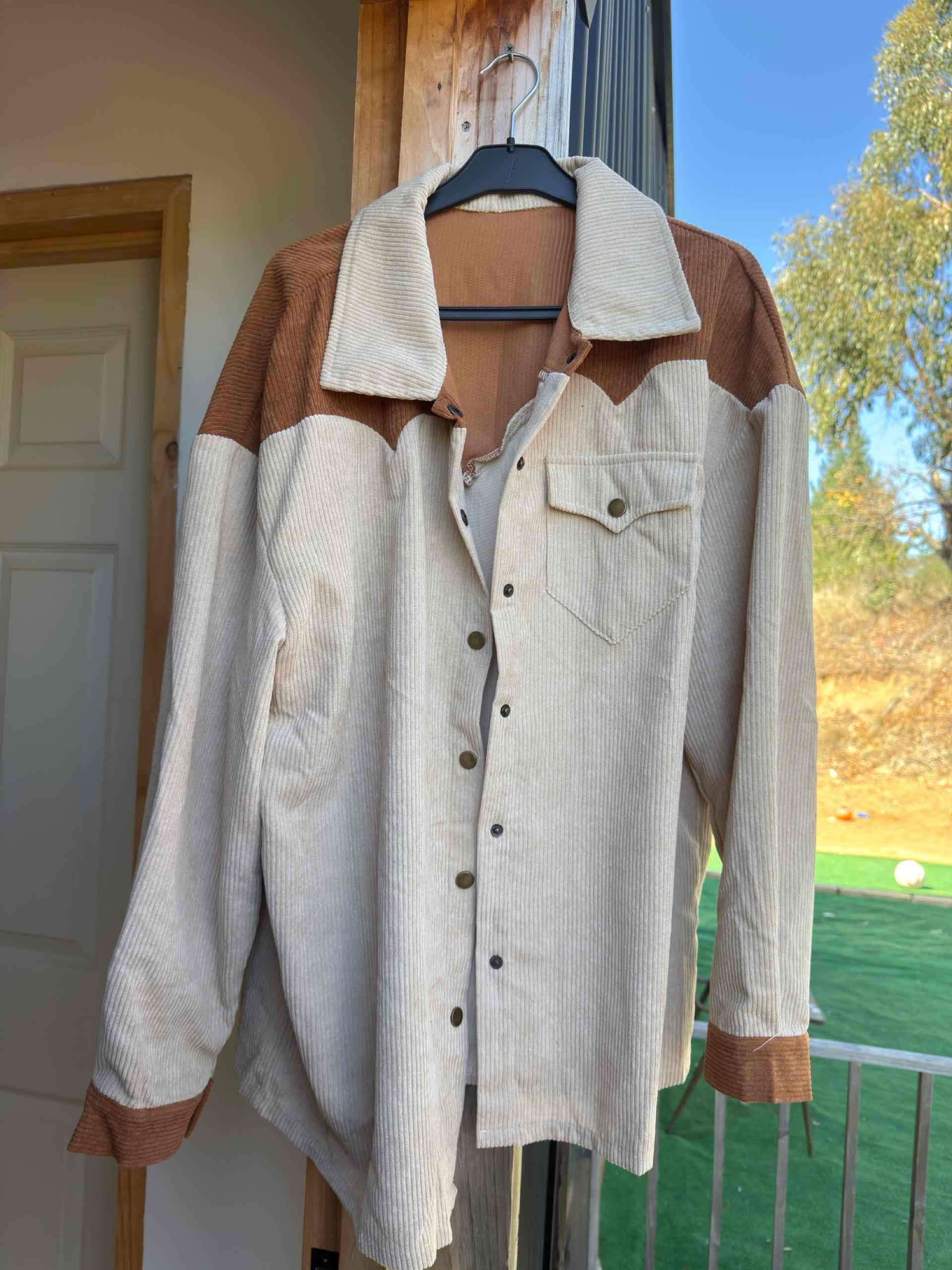 Sobre camisa  de pana bicolor mujer - miniatura 2