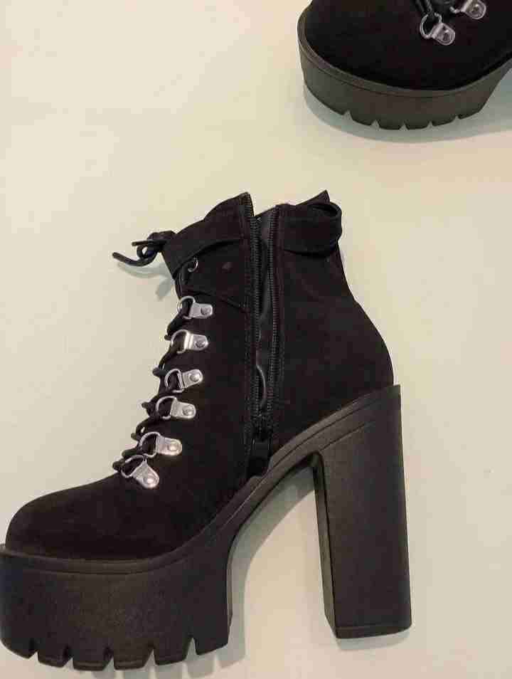 Botines negros de plataforma - 2
