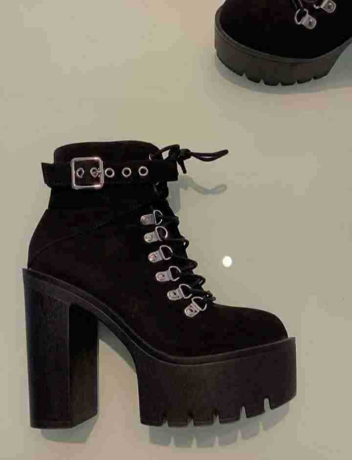 Botines negros de plataforma - 3