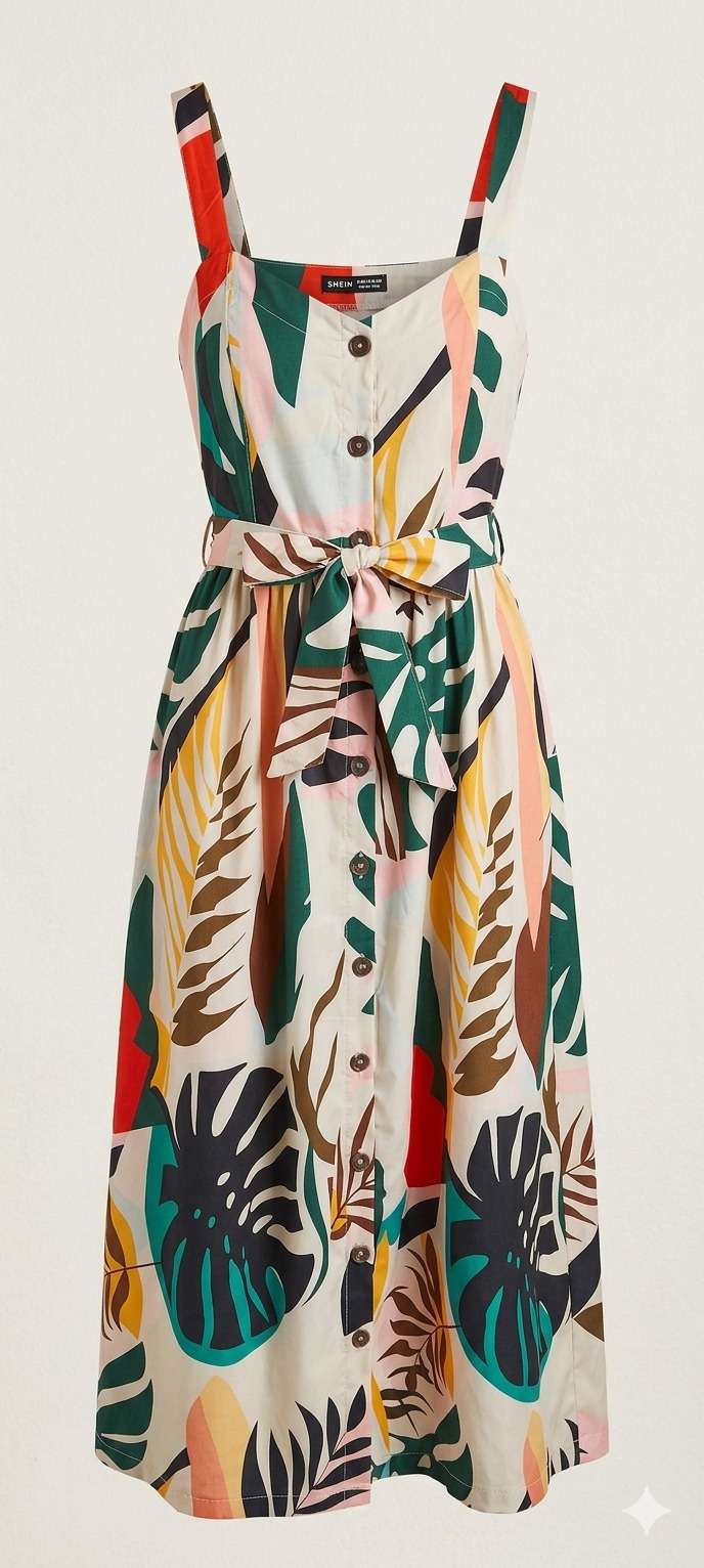 Vestido tropical suelto de verano - miniatura 2