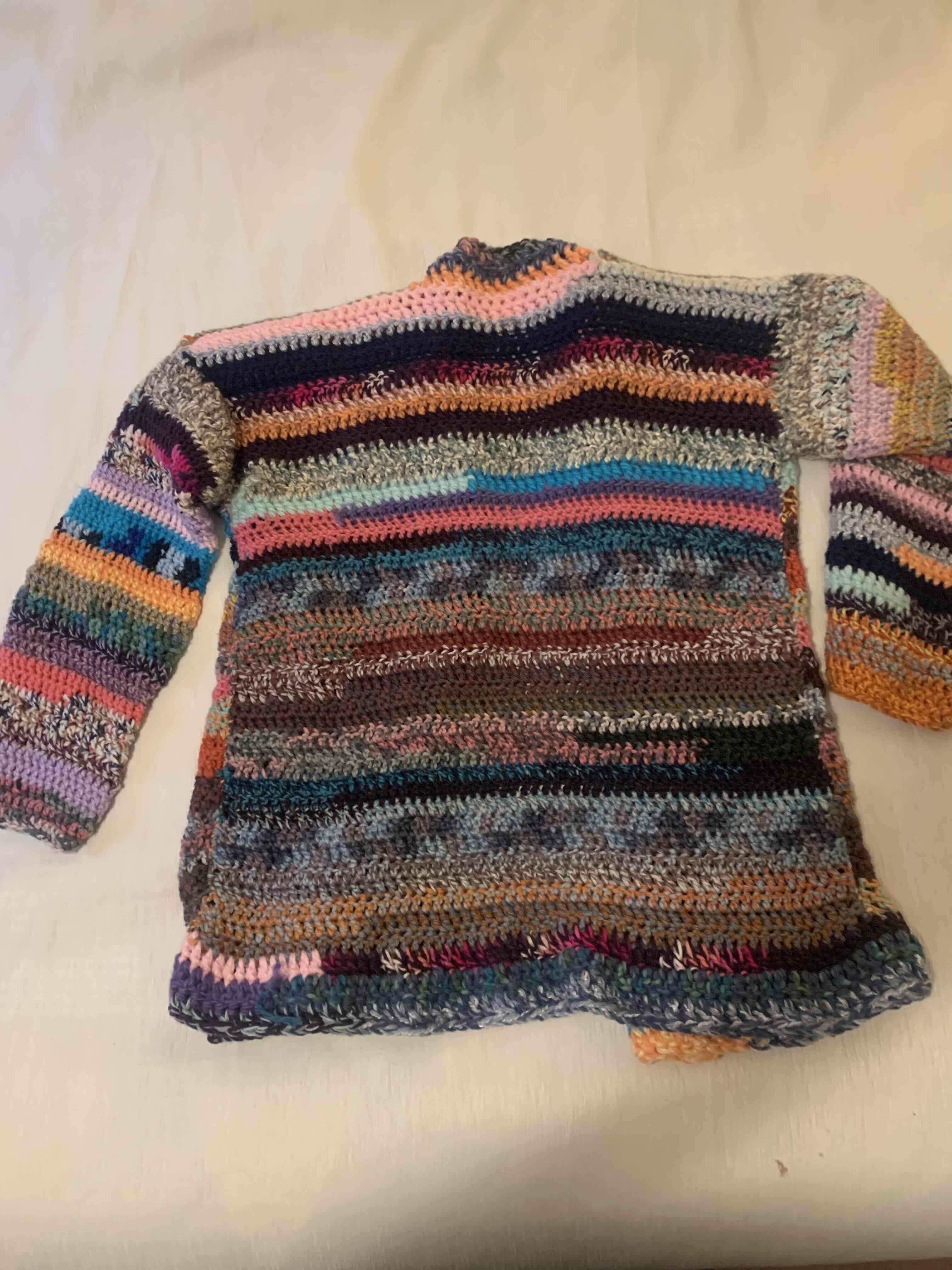 Cardigan a crochet multicolor - miniatura 2