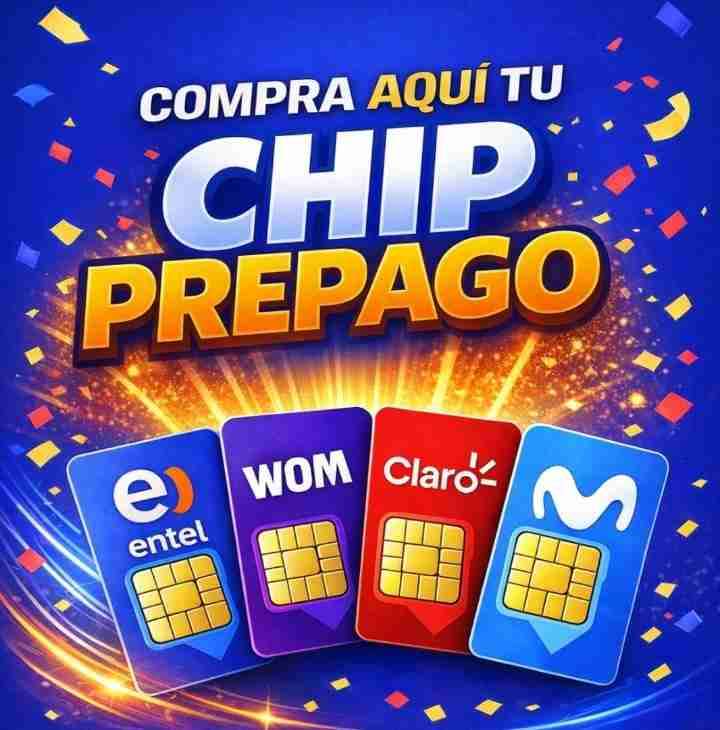 Chips prepago Entel, WOM, Claro, Movistar