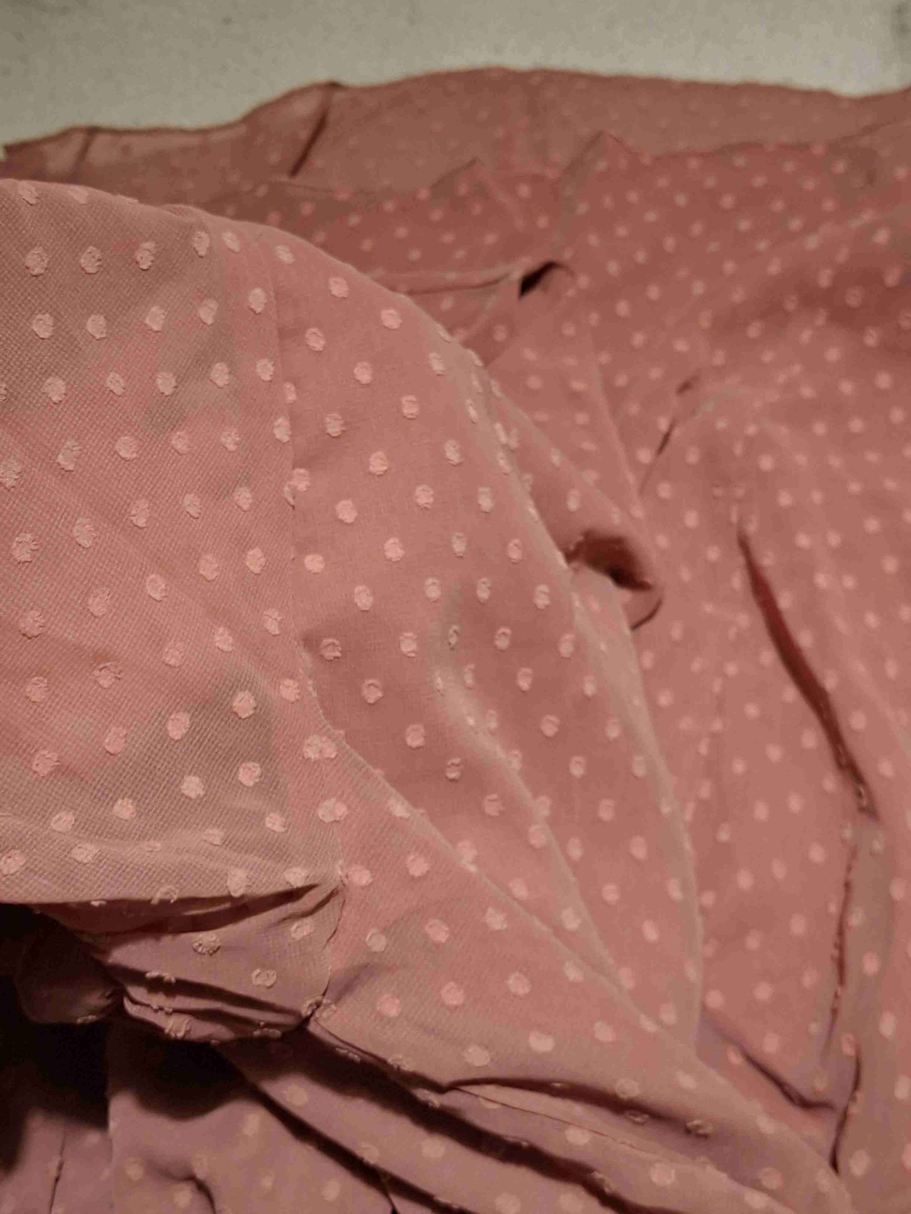 Vestido caoba de puntos - miniatura 3