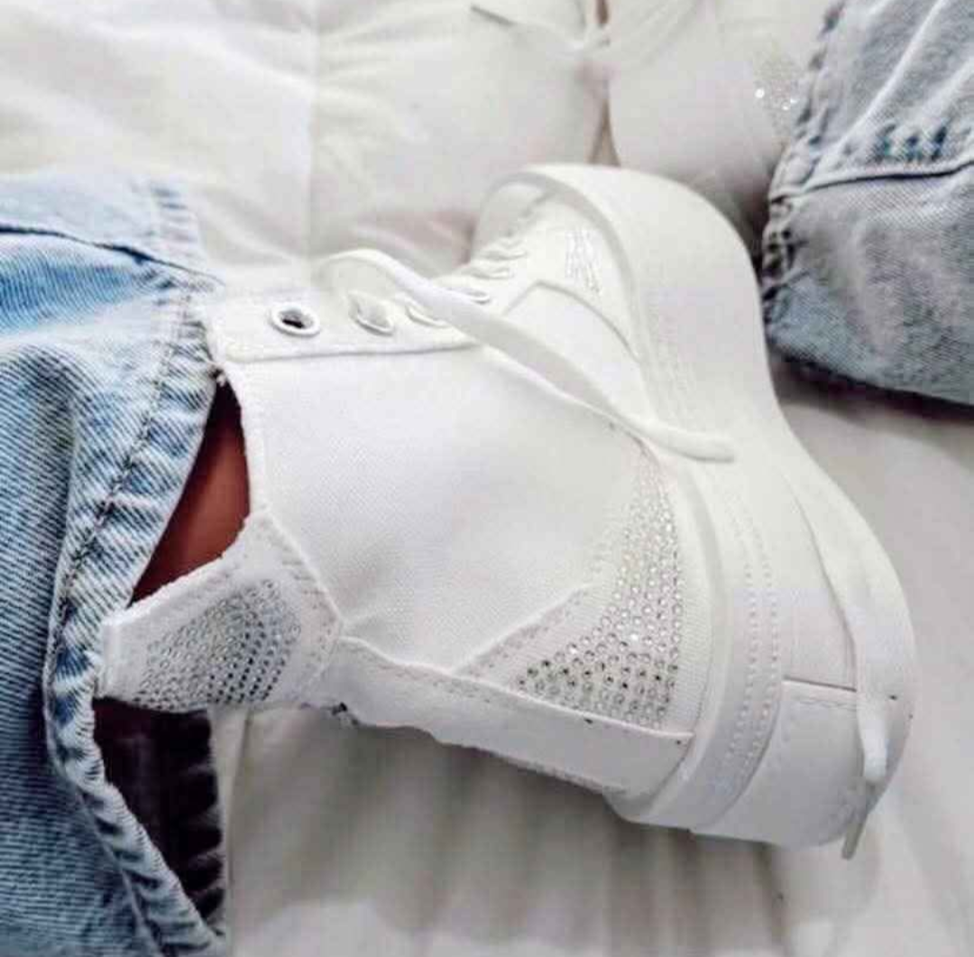 Zapatillas blancas con plataforma - miniatura 6