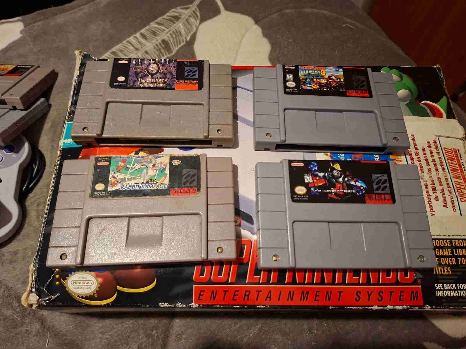 Consola Super Nintendo original con 6 juegos - miniatura 2