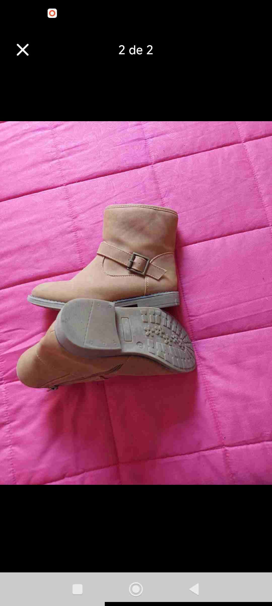 Botines beige con hebilla talla 33 - miniatura 2