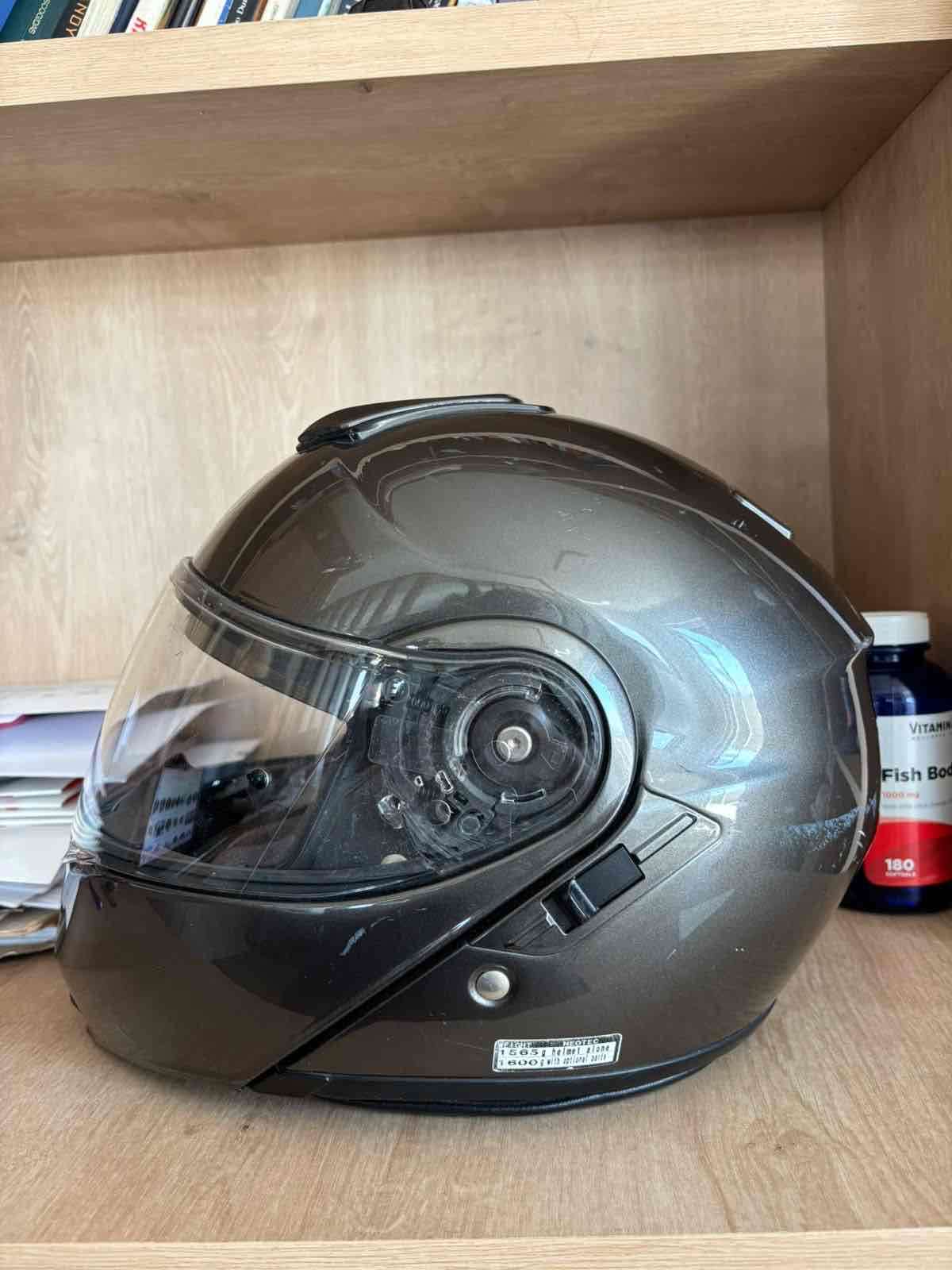 Casco de moto Shoei Neotec gris - miniatura 3