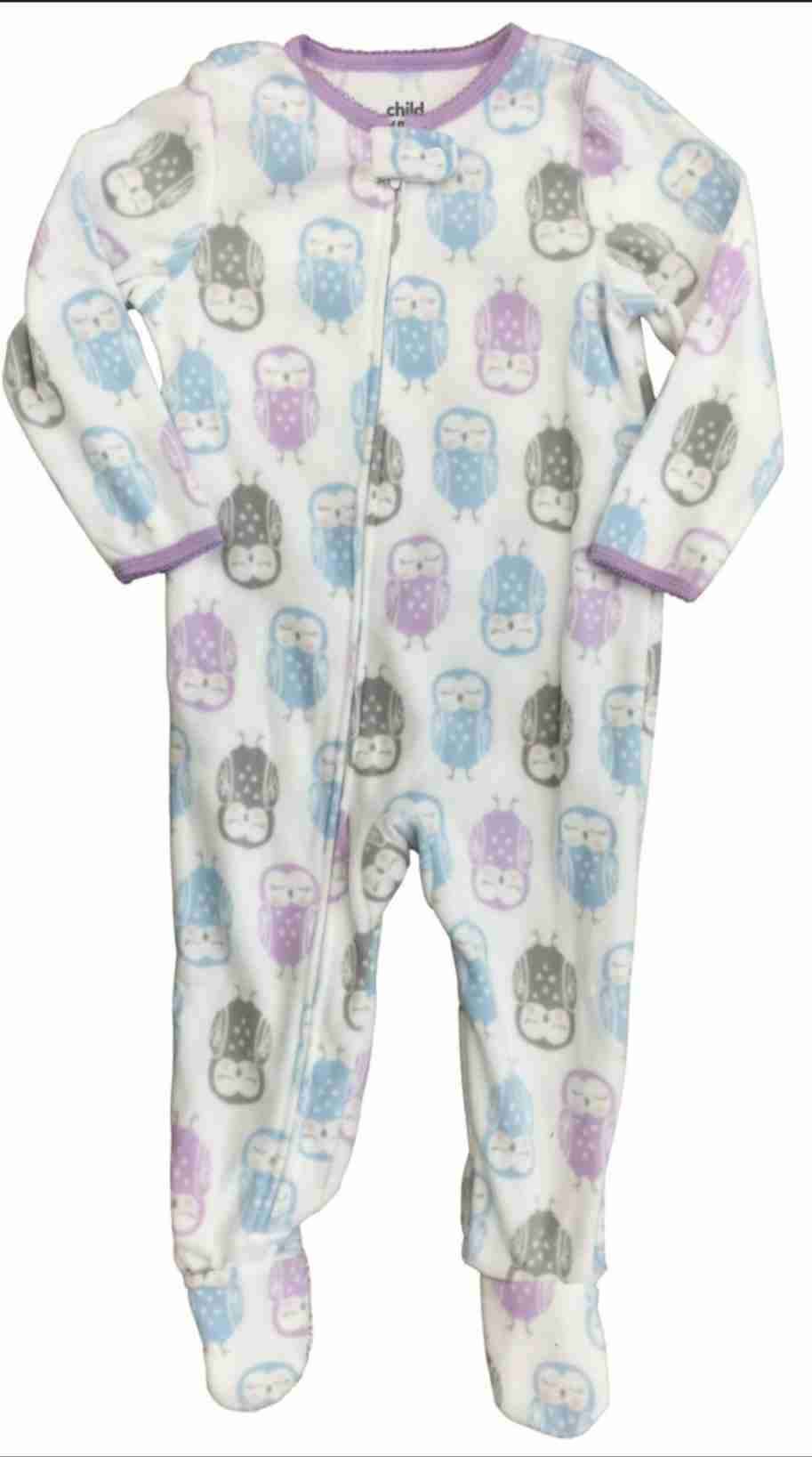 Pijama enterizo infantil con búhos talla 4 años - 1