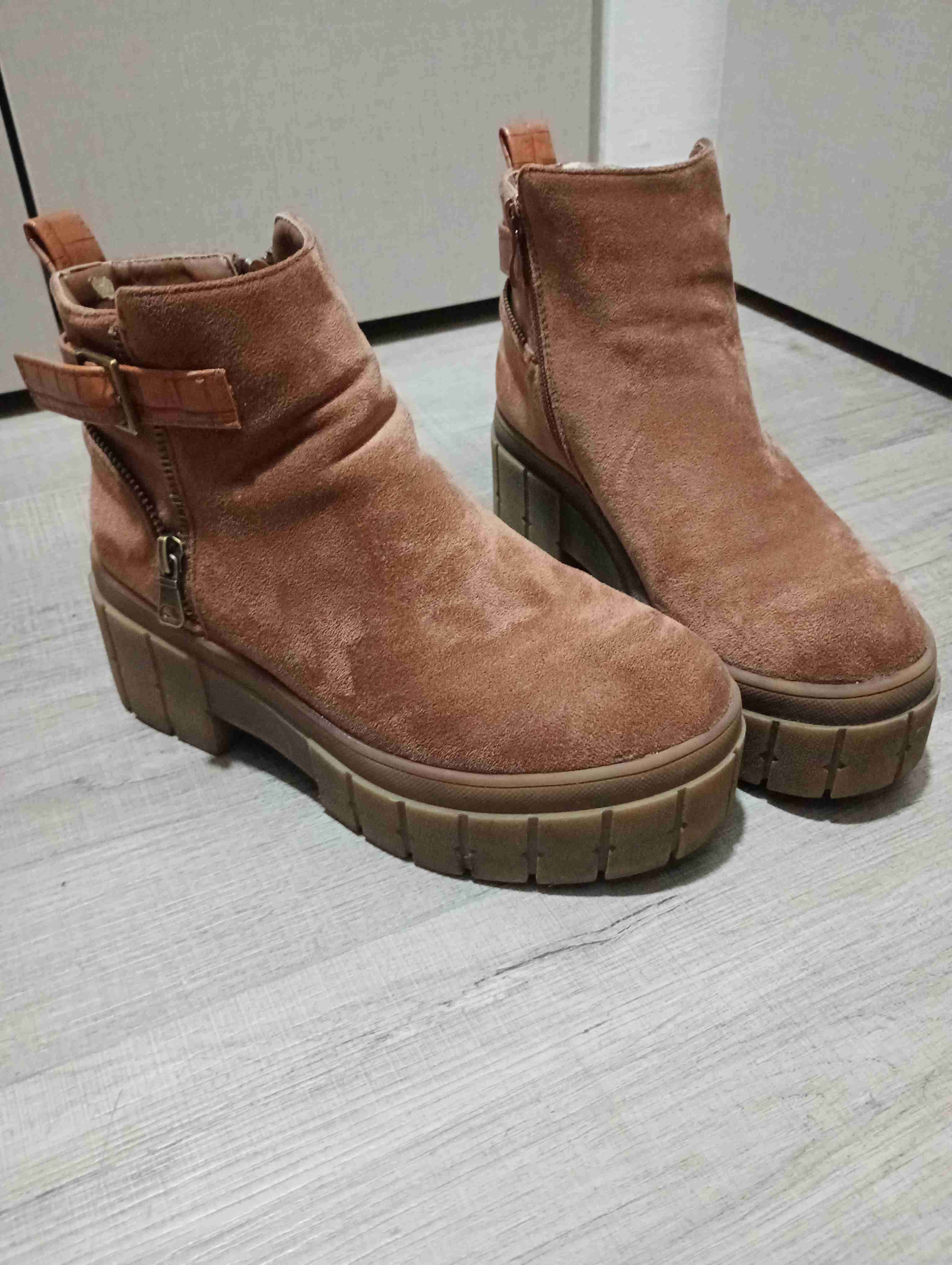 Botines de gamuza marrón