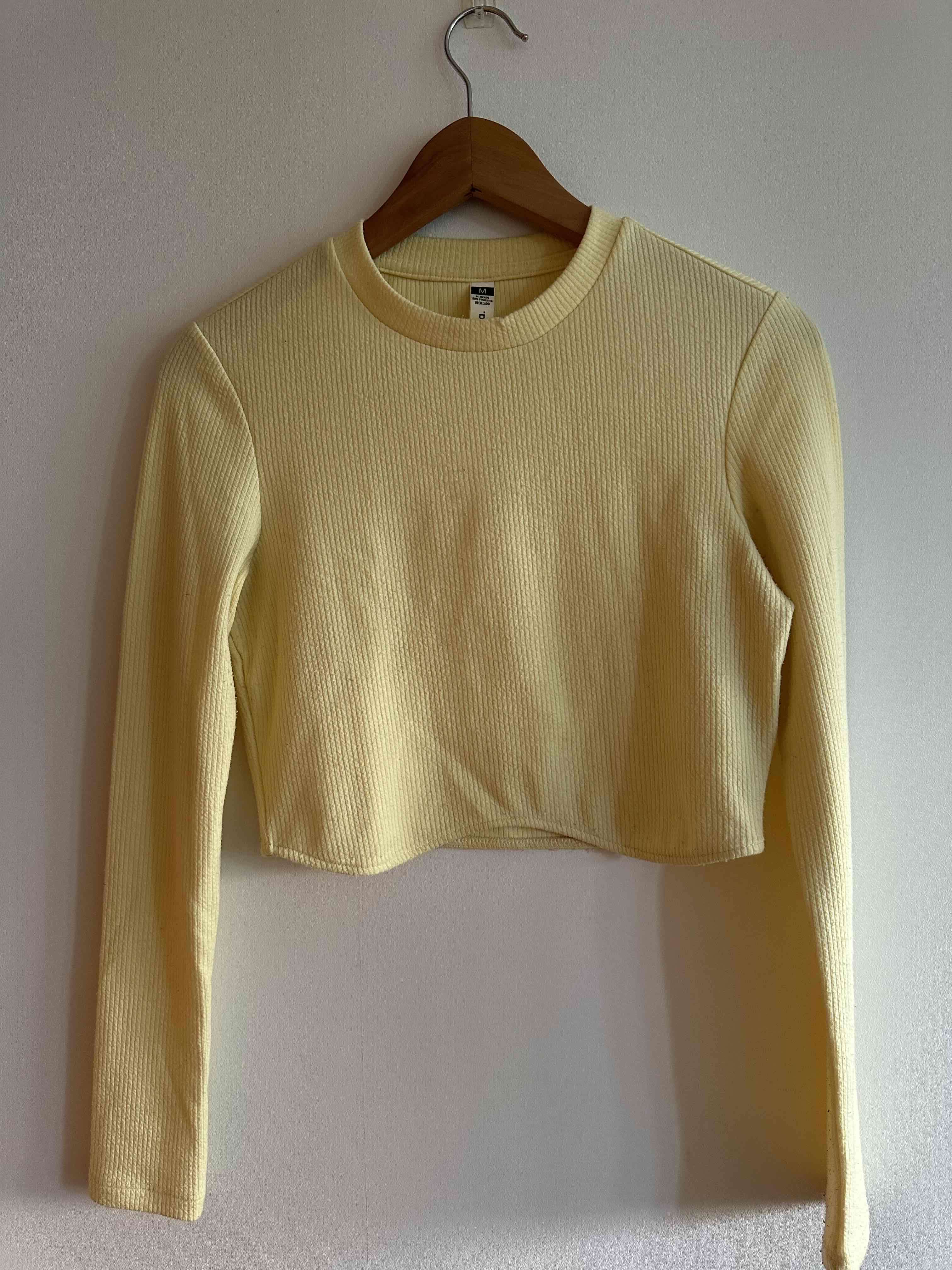 Polera Crop top manga larga - 1