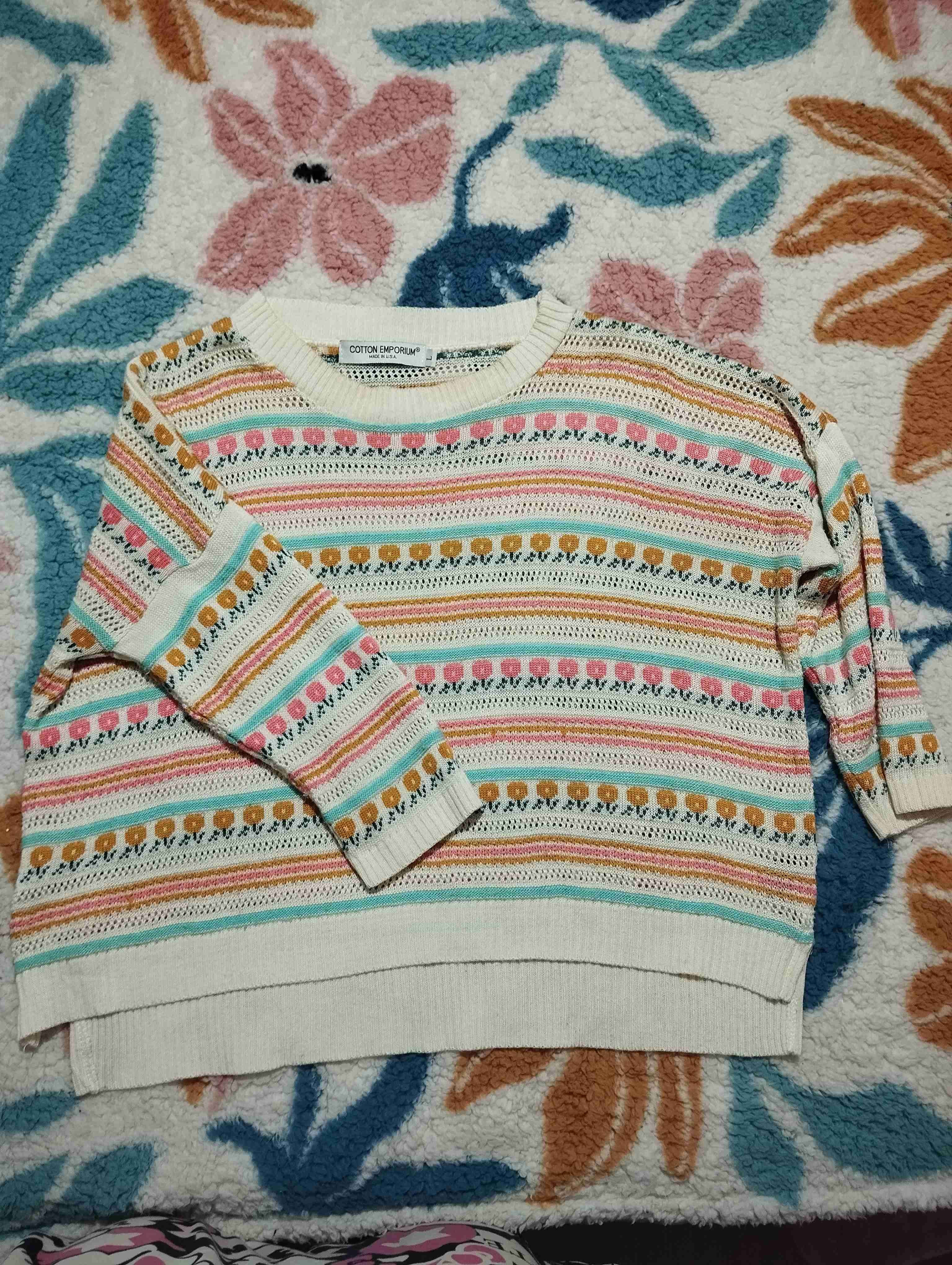 Suéter multicolor de algodón - miniatura 1