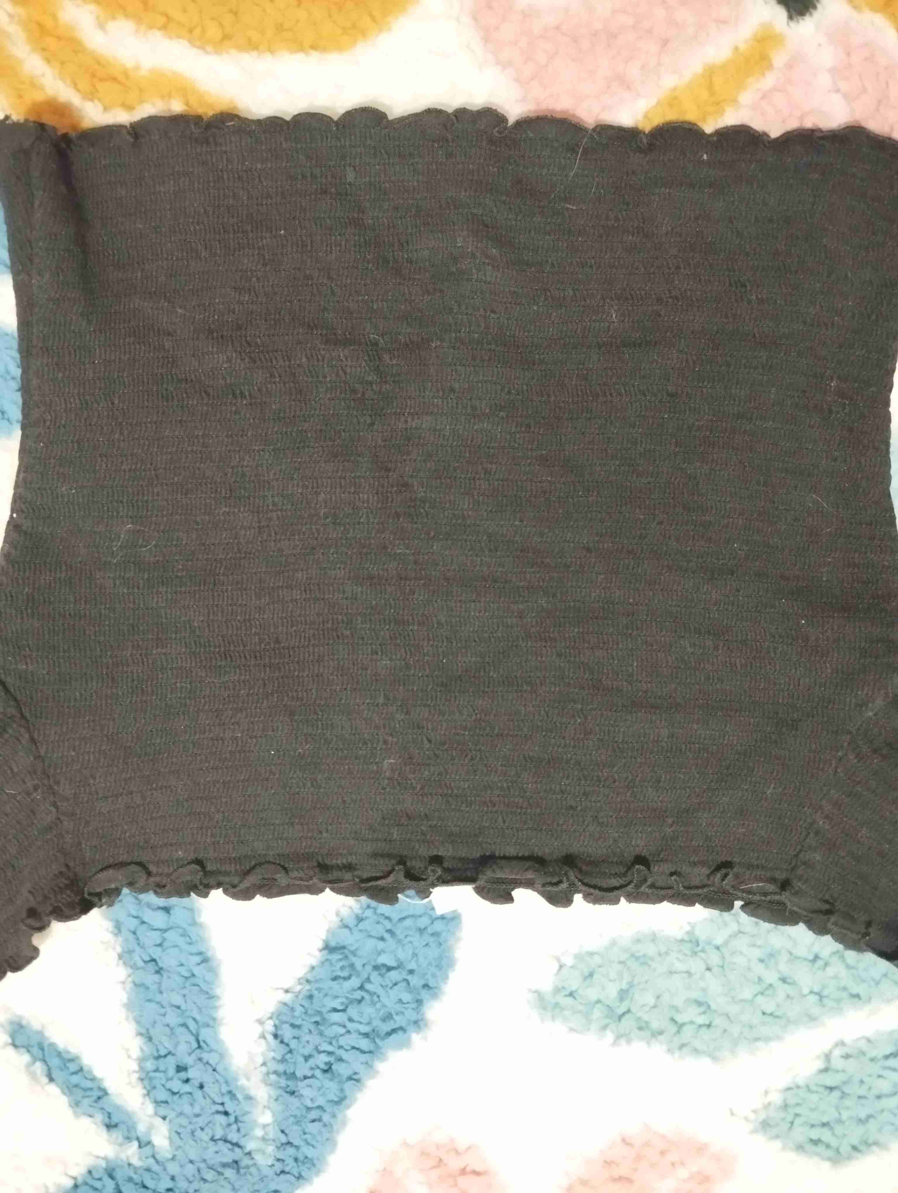 Top negro mujer con volados - 3