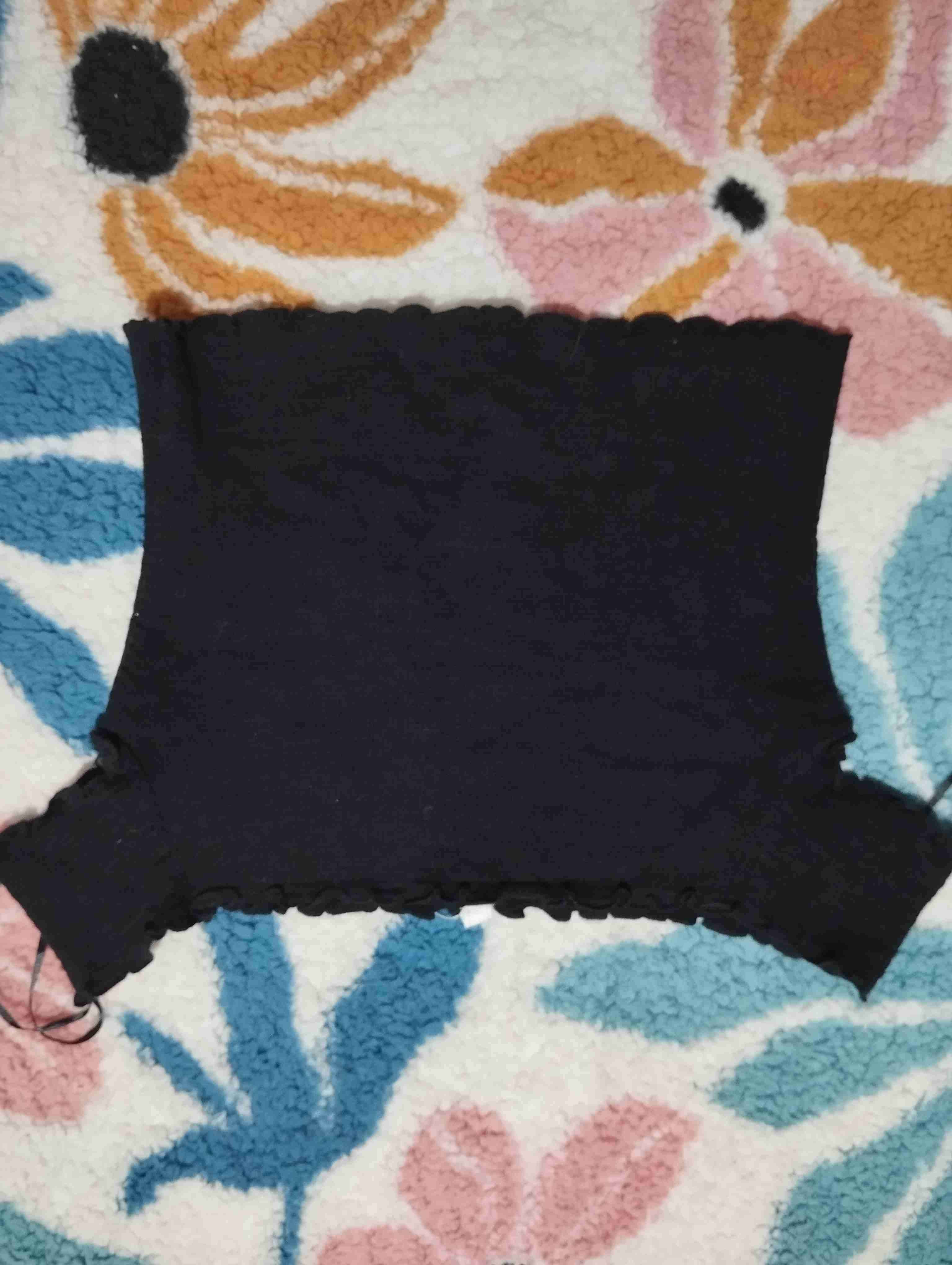 Top negro mujer con volados - 4