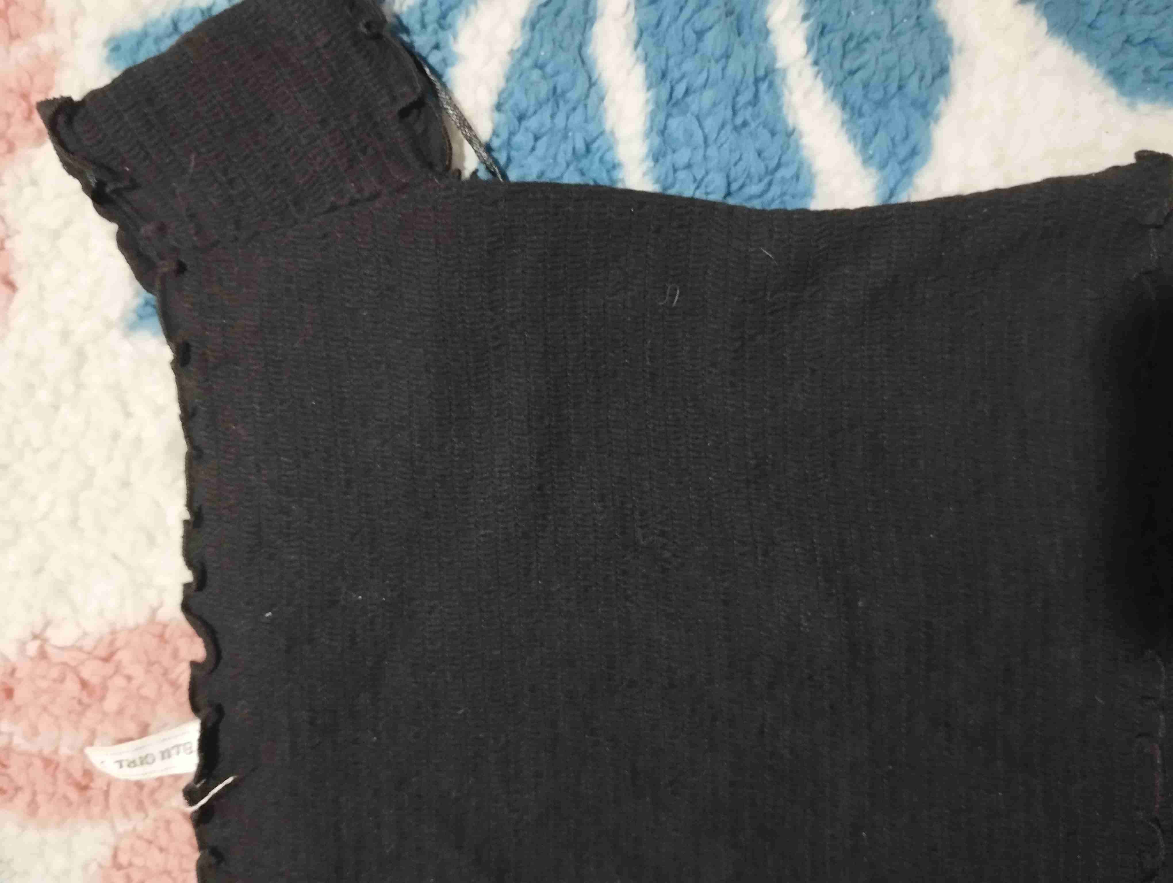 Top negro mujer con volados - 5