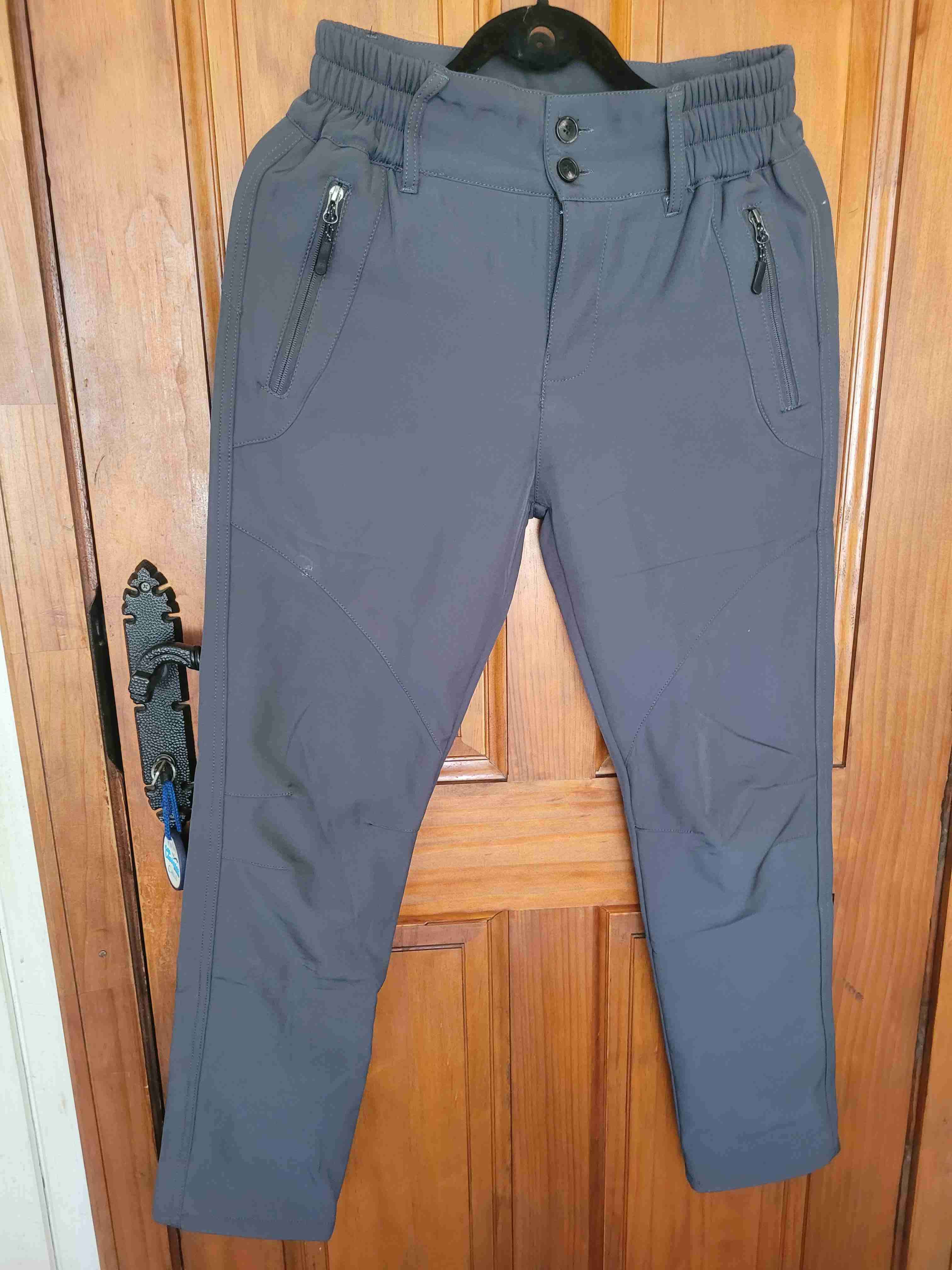 Pantalones grises térmicos con cintura elástica - miniatura 2